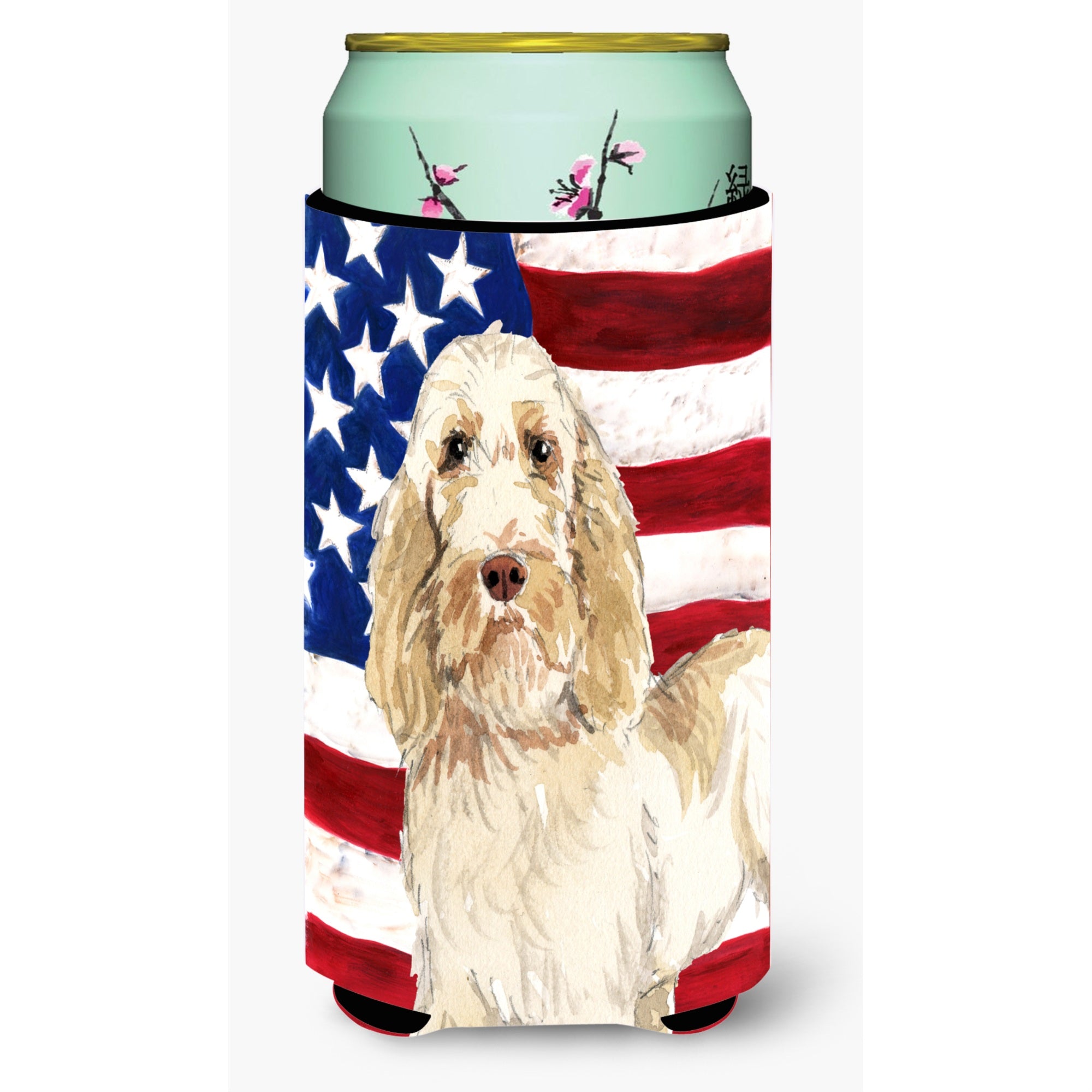 Caroline'S Treasures Ck1712Tbc Patriotic Usa Spinone Italiano Tall Boy Hugger Cold-Beverage-Koozies, Multicolor