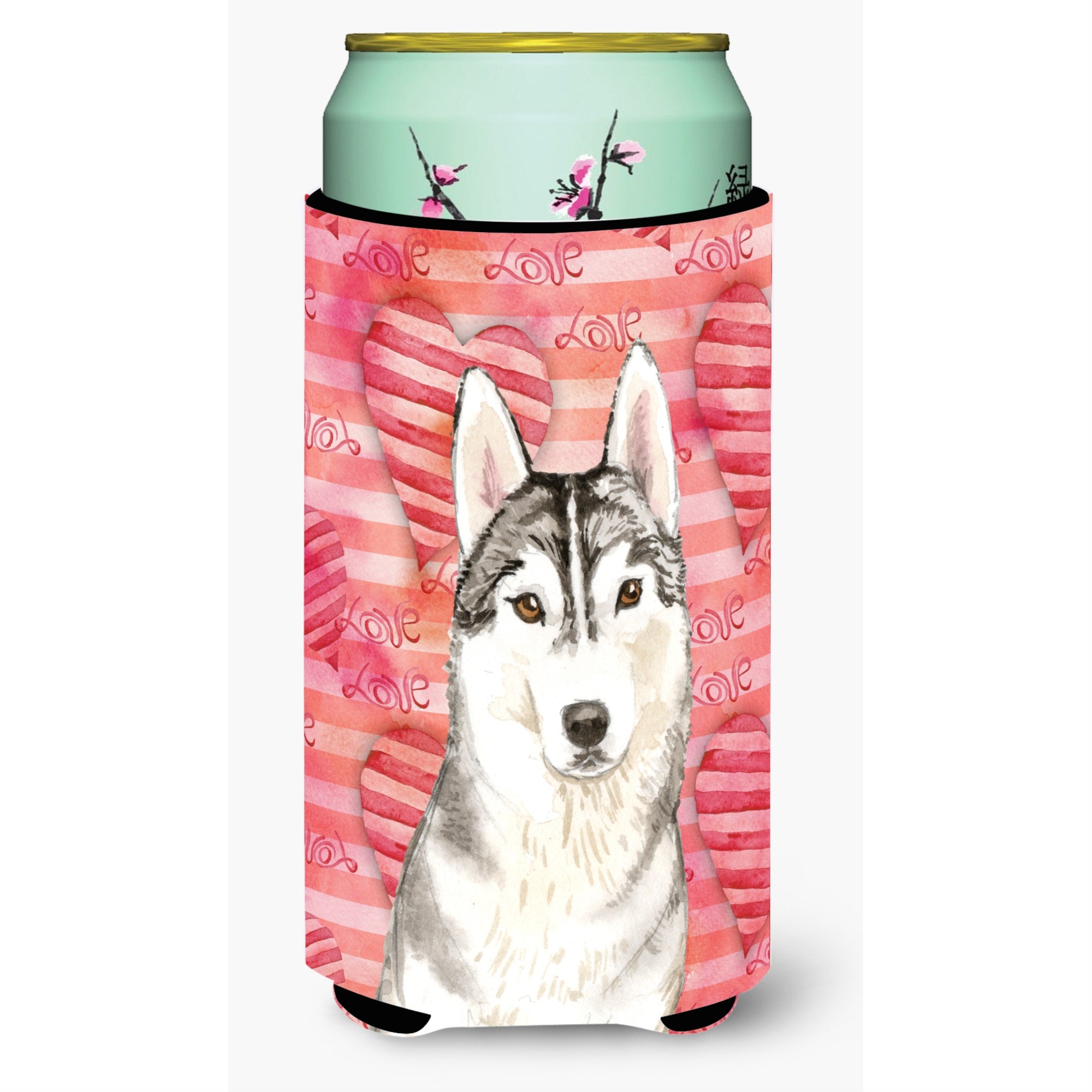 Caroline'S Treasures Ck1750Tbc Love A Siberian Husky Tall Boy Hugger Cold-Beverage-Koozies, Multicolor