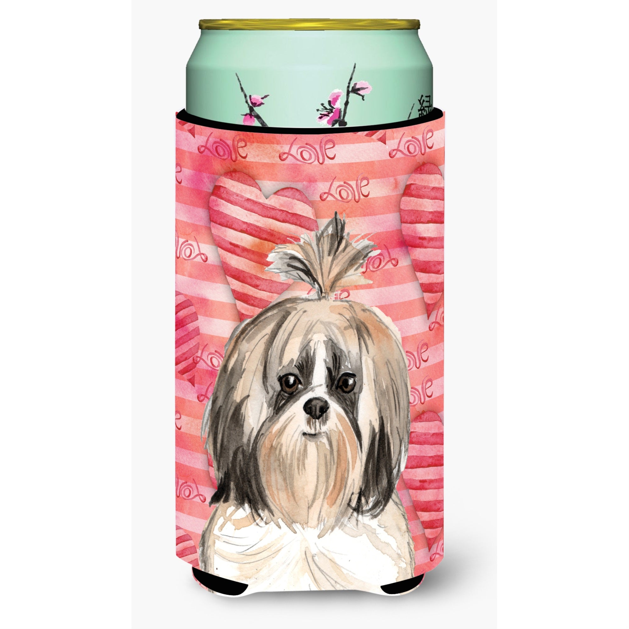 Caroline'S Treasures Ck1752Tbc Love A Shih Tzu Tall Boy Insulator Hugger Cold-Beverage-Koozies, Multicolor