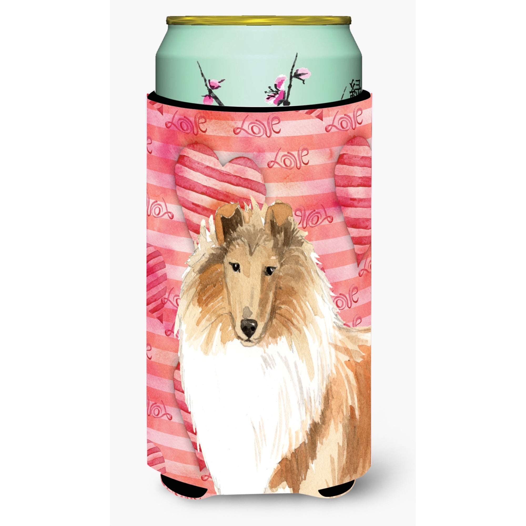Caroline'S Treasures Ck1756Tbc Love A Rough Collie Tall Boy Insulator Hugger Cold-Beverage-Koozies, Multicolor