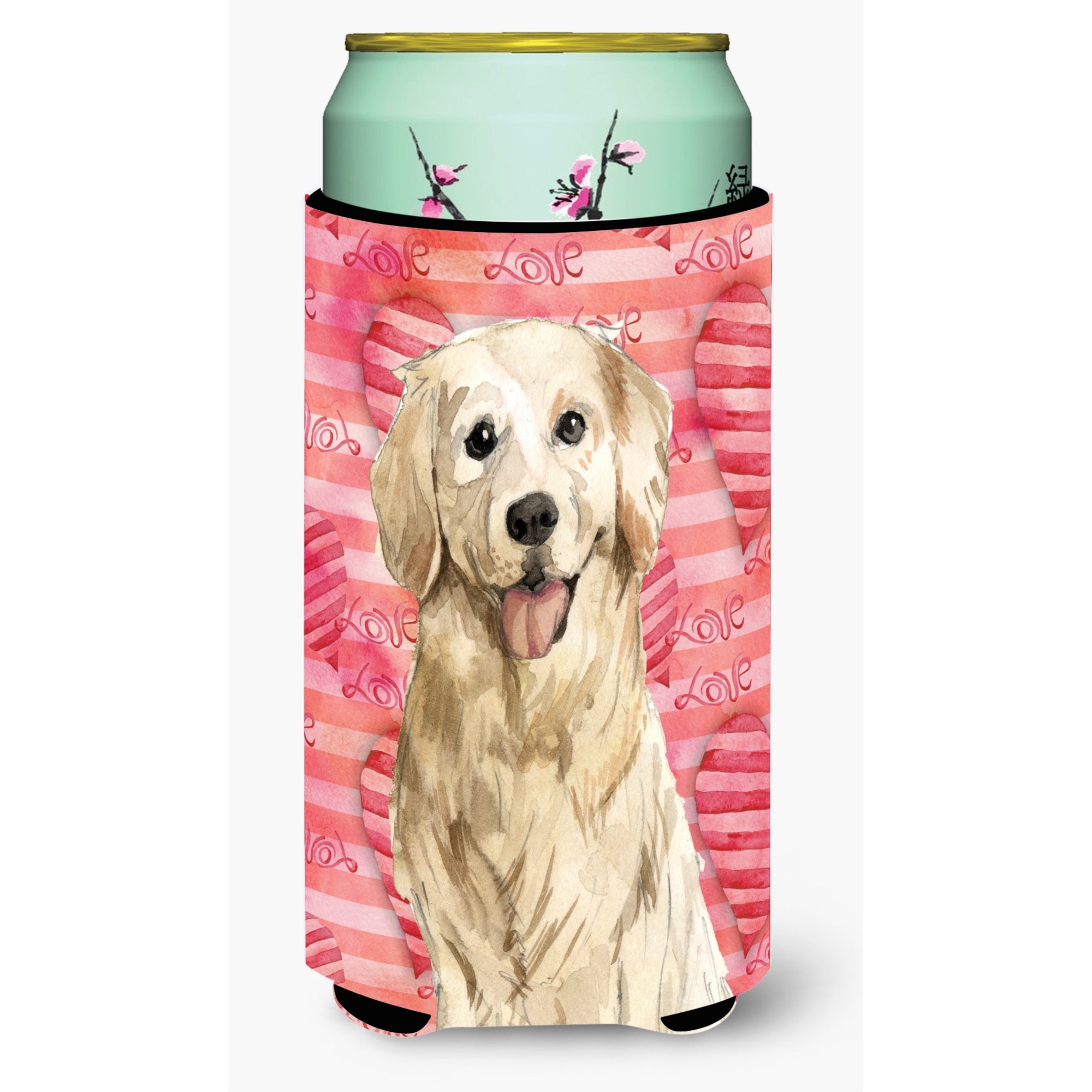 Caroline'S Treasures Ck1767Tbc Love A Golden Retriever Tall Boy Hugger Cold-Beverage-Koozies, Multicolor