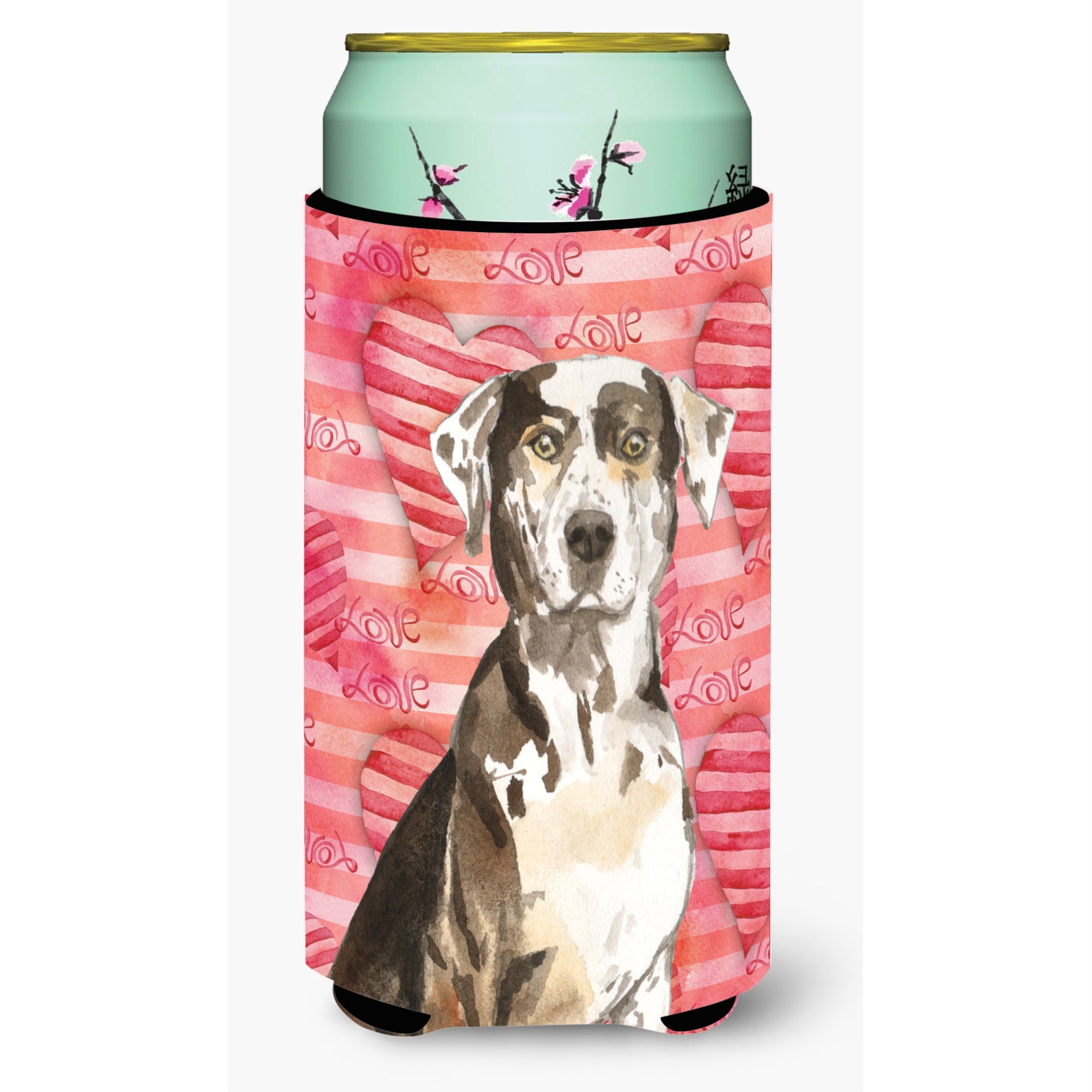 Caroline'S Treasures Ck1771Tbc Love A Catahoula Leopard Dog Tall Boy Hugger Cold-Beverage-Koozies, Multicolor