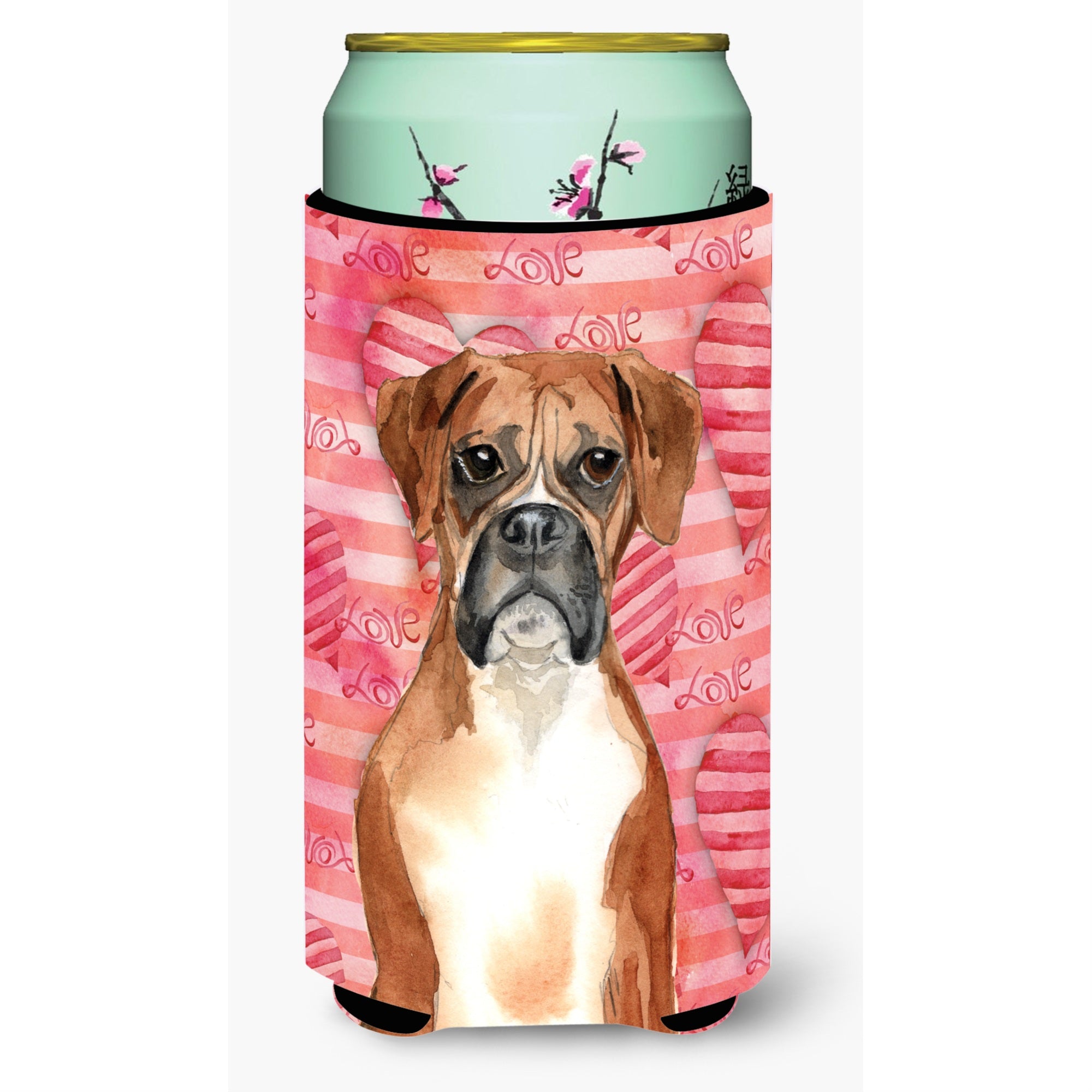 Caroline'S Treasures Ck1773Tbc Love A Boxer Tall Boy Insulator Hugger Cold-Beverage-Koozies, Multicolor