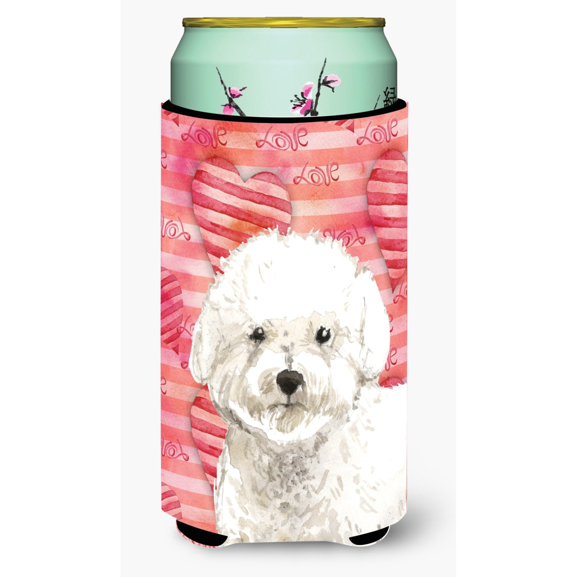 Caroline'S Treasures Ck1777Tbc Love A Bichon Frise Tall Boy Insulator Hugger Cold-Beverage-Koozies, Multicolor