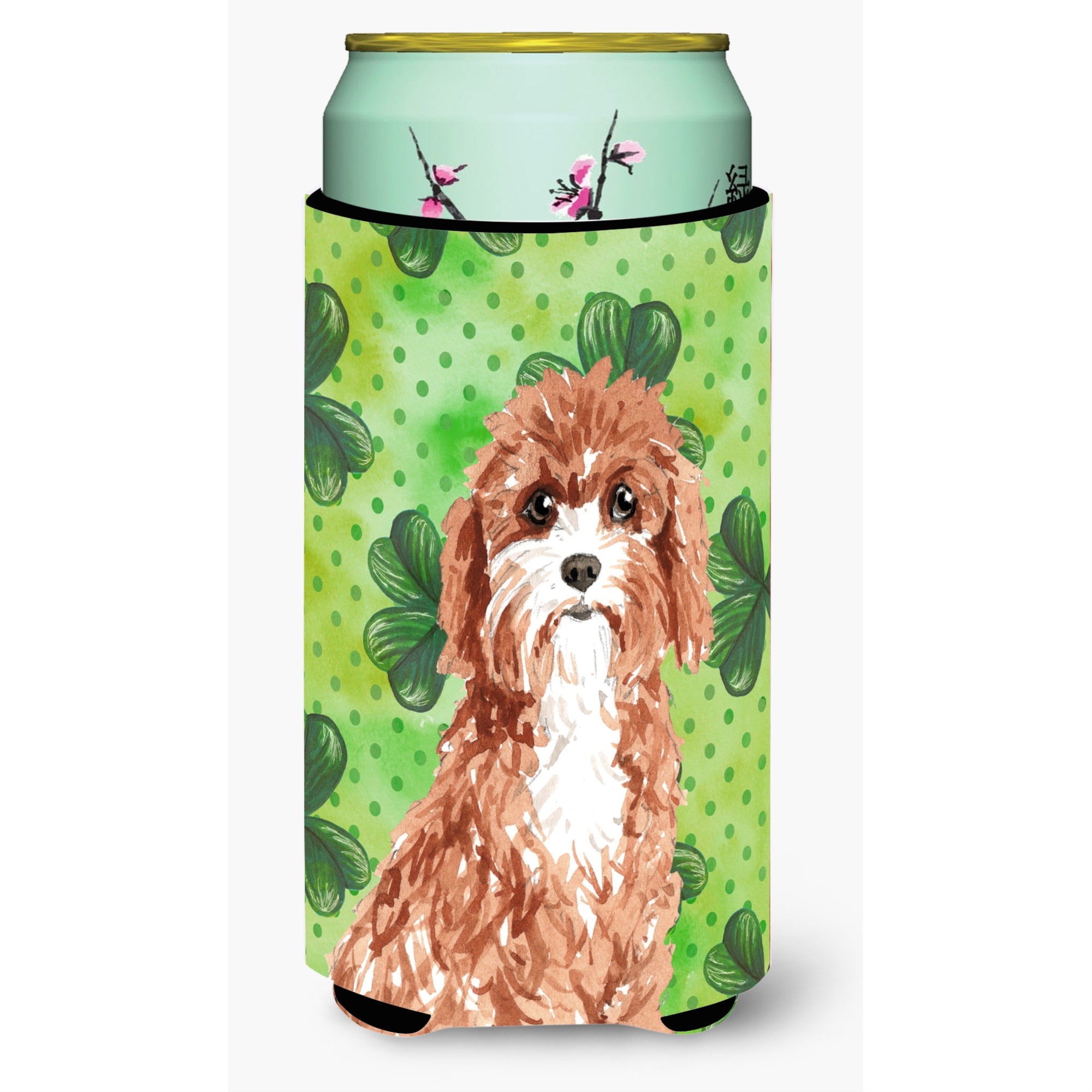 Caroline'S Treasures Ck1807Tbc Shamrocks Cavapoo Tall Boy Insulator Hugger Cold-Beverage-Koozies, Multicolor