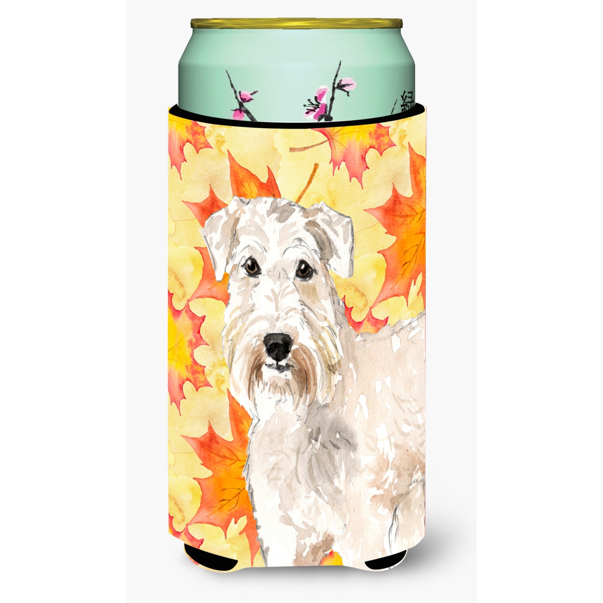 Caroline'S Treasures Ck1820Tbc Fall Leaves Wheaten Terrier Tall Boy Hugger Cold-Beverage-Koozies, Multicolor