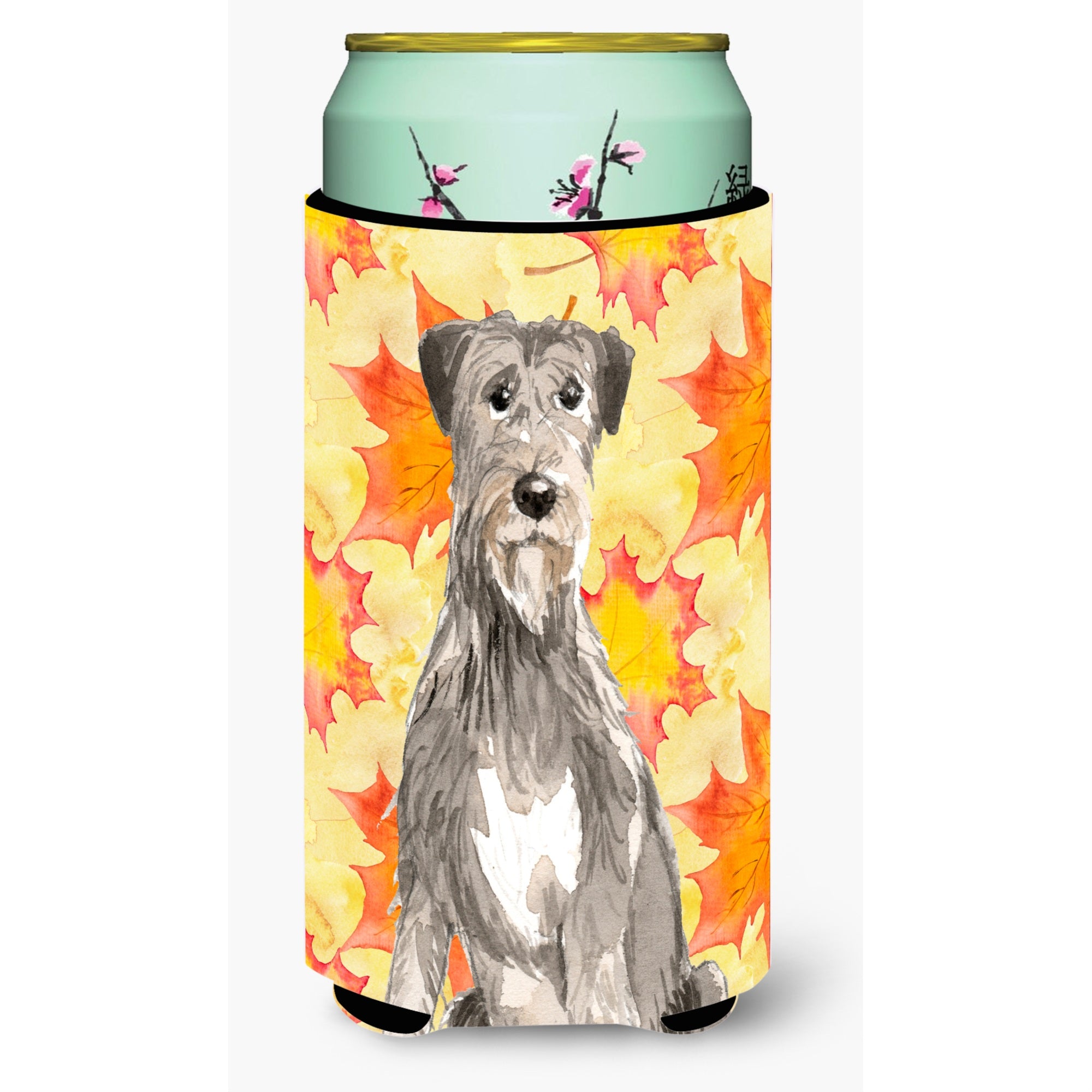 Caroline'S Treasures Ck1839Tbc Fall Leaves Irish Wolfhound Tall Boy Hugger Cold-Beverage-Koozies, Multicolor