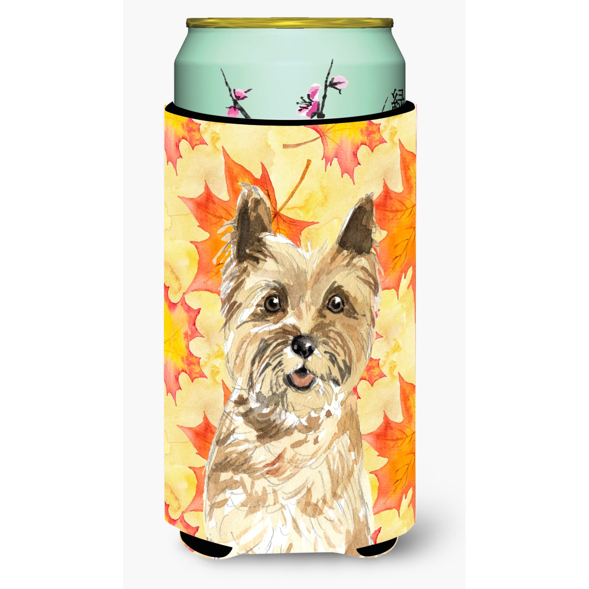 Caroline'S Treasures Ck1846Tbc Fall Leaves Cairn Terrier Tall Boy Hugger Cold-Beverage-Koozies, Multicolor