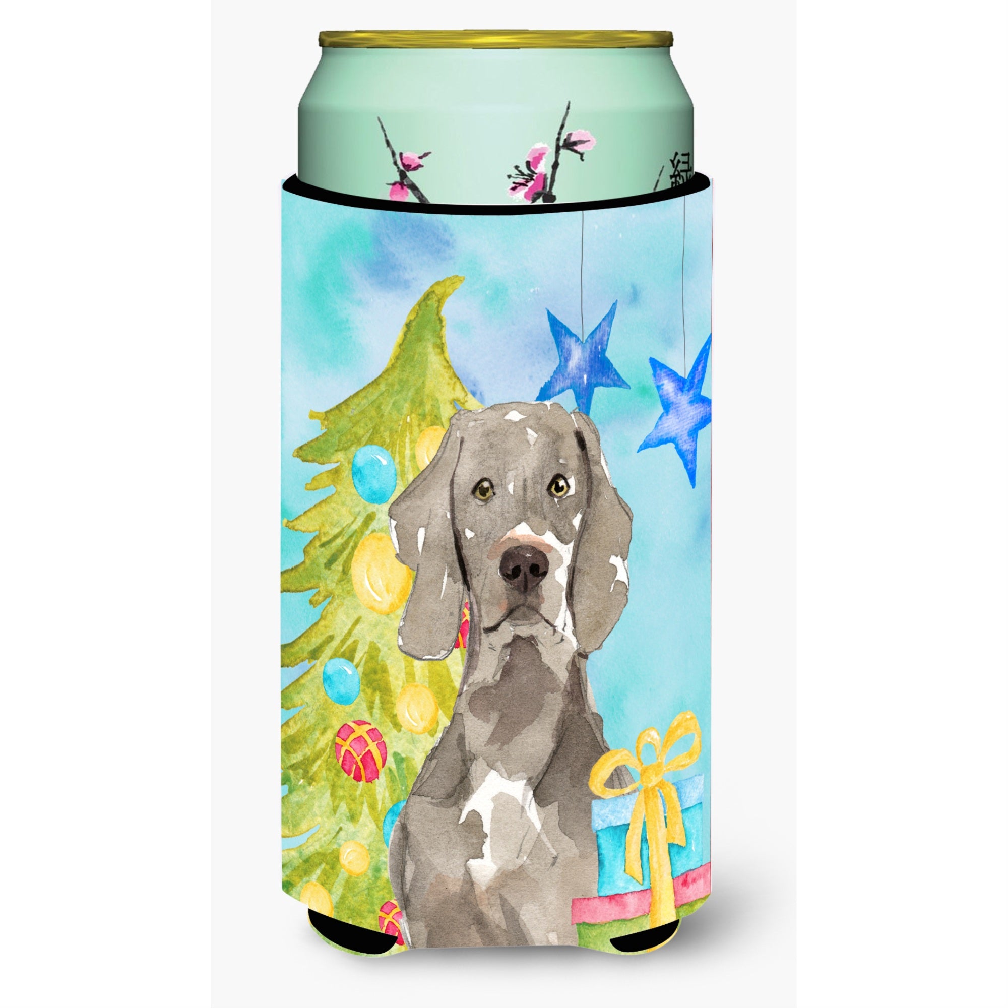 Caroline'S Treasures Ck1859Tbc Christmas Tree Weimaraner Tall Boy Hugger Cold-Beverage-Koozies, Multicolor