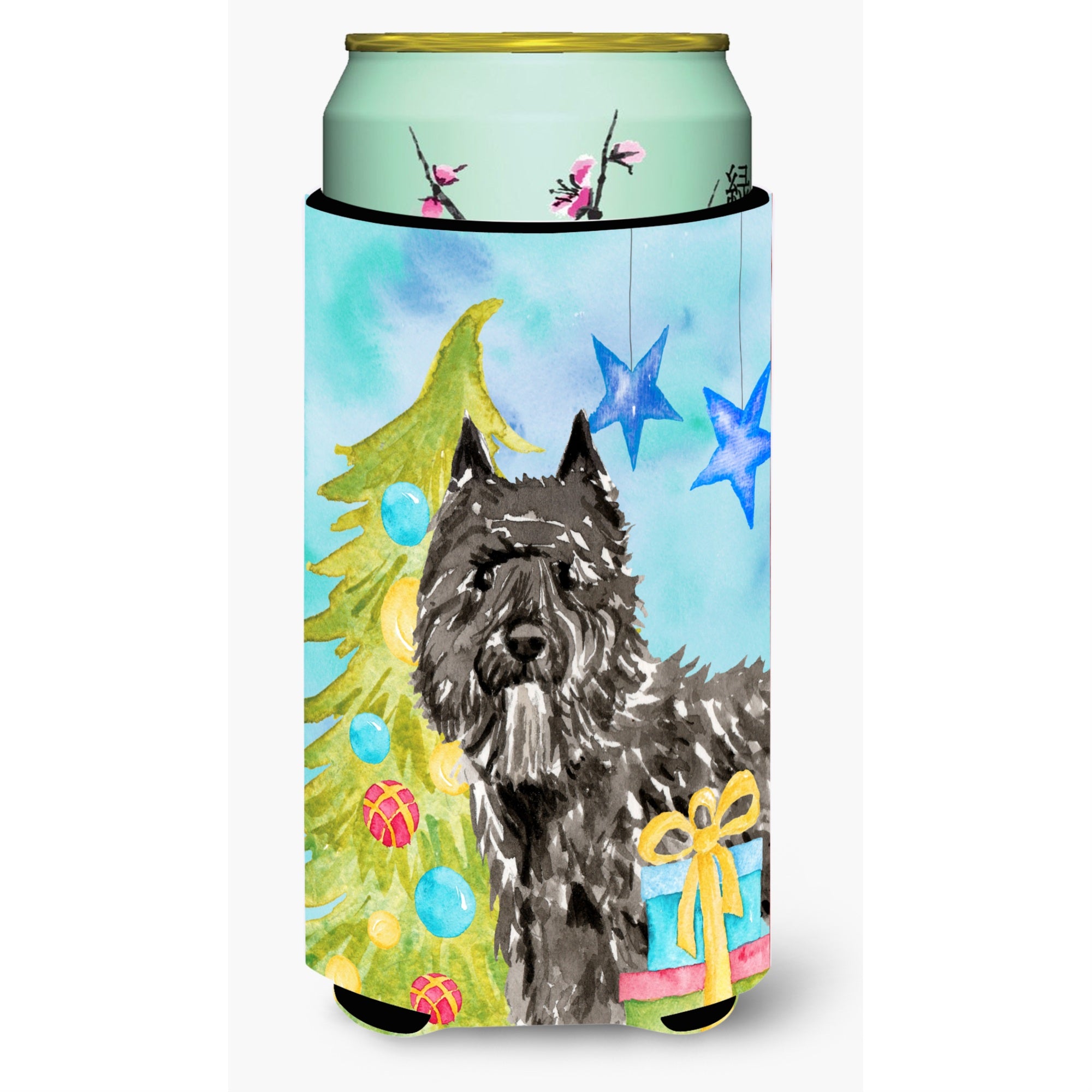 Caroline'S Treasures Ck1885Tbc Christmas Tree Bouvier Des Flandres Tall Boy Hugger Cold-Beverage-Koozies, Multicolor