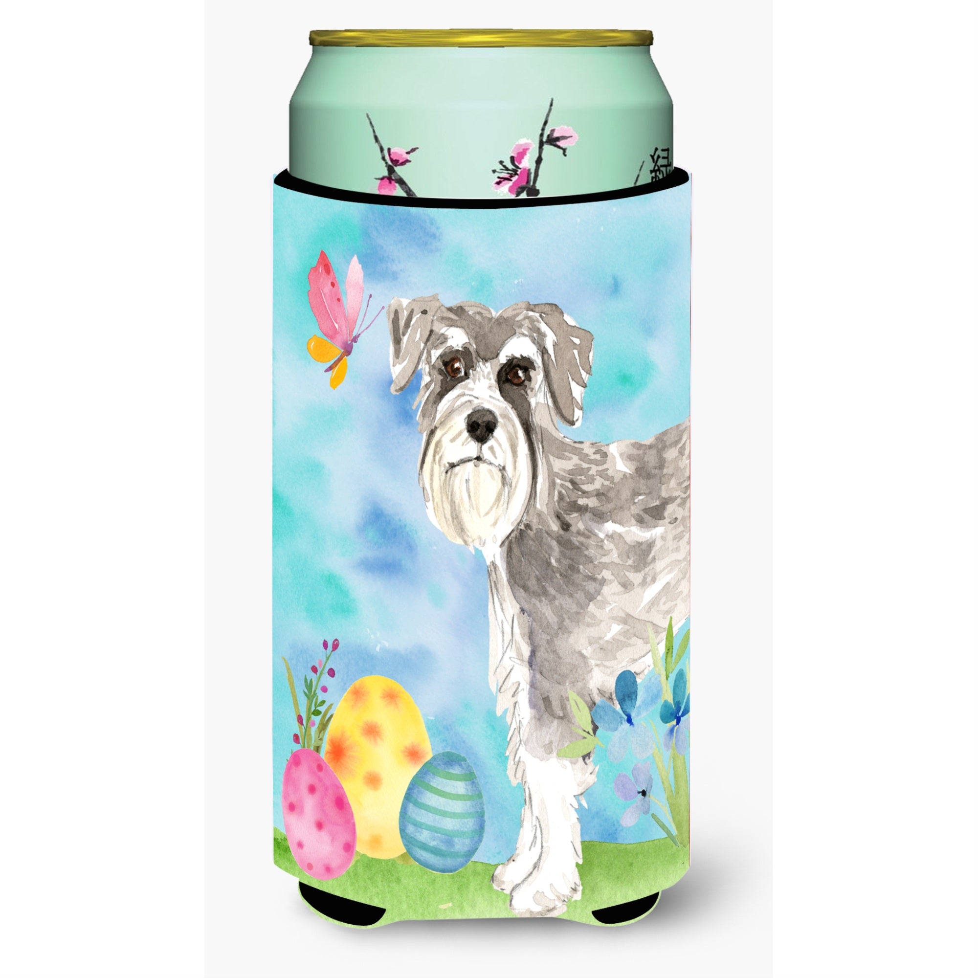 Caroline'S Treasures Ck1903Tbc Easter Eggs Schnauzer #1 Tall Boy Hugger Cold-Beverage-Koozies, Multicolor