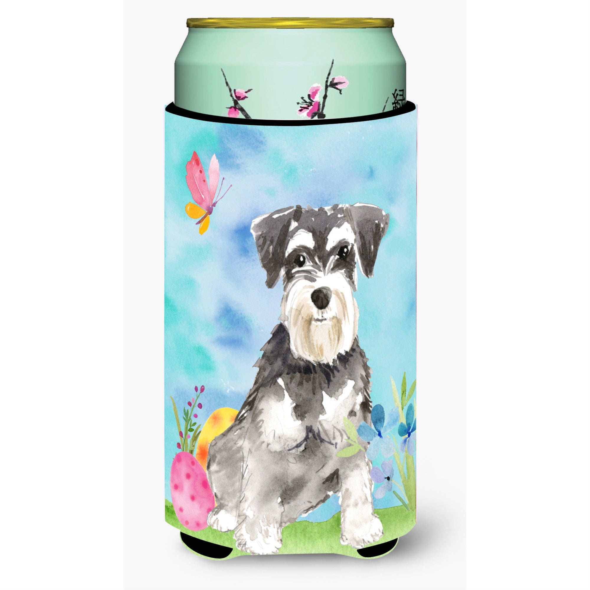 Caroline'S Treasures Ck1907Tbc Easter Eggs Schnauzer #2 Tall Boy Hugger Cold-Beverage-Koozies, Multicolor