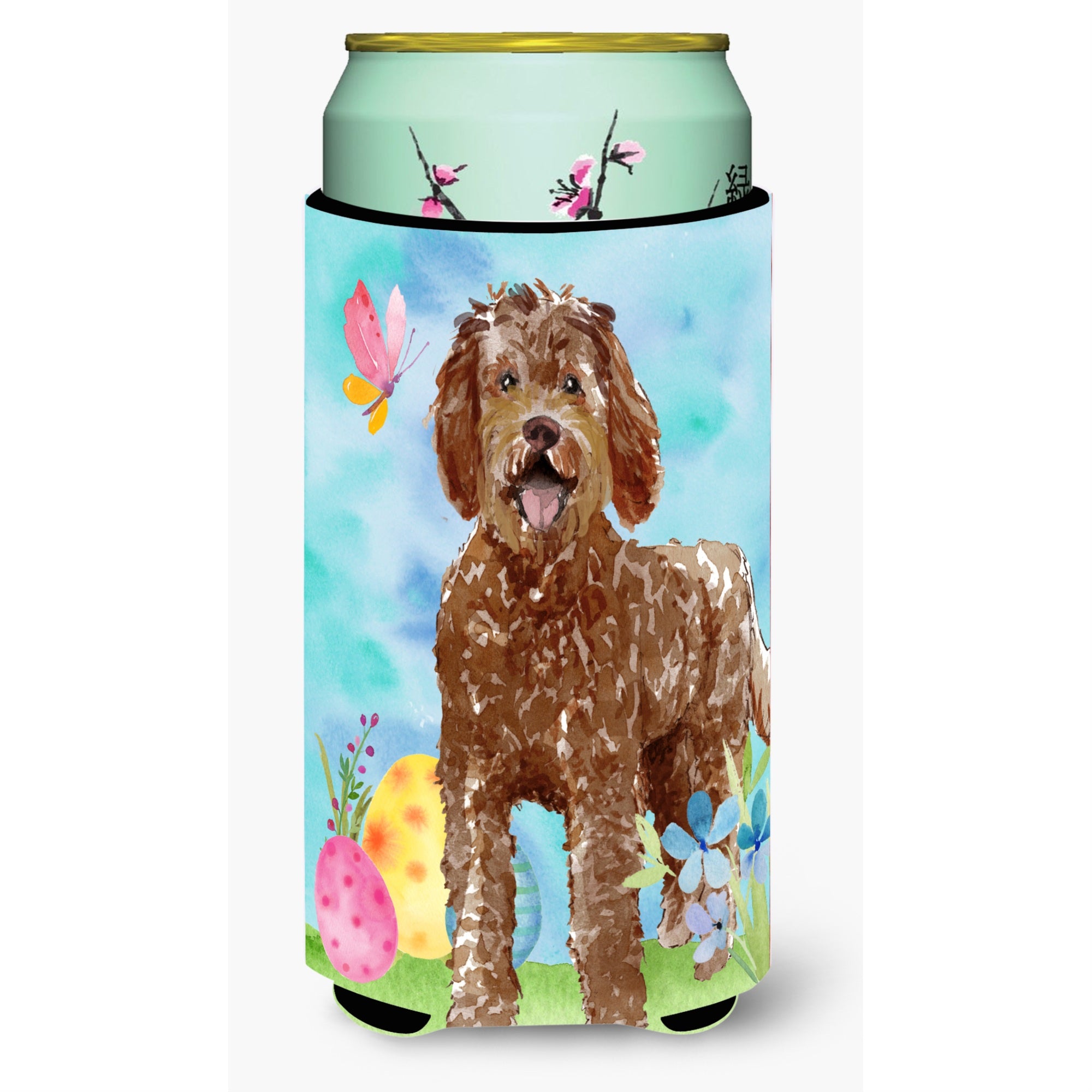 Caroline'S Treasures Ck1911Tbc Easter Eggs Labradoodle Tall Boy Hugger Cold-Beverage-Koozies, Multicolor