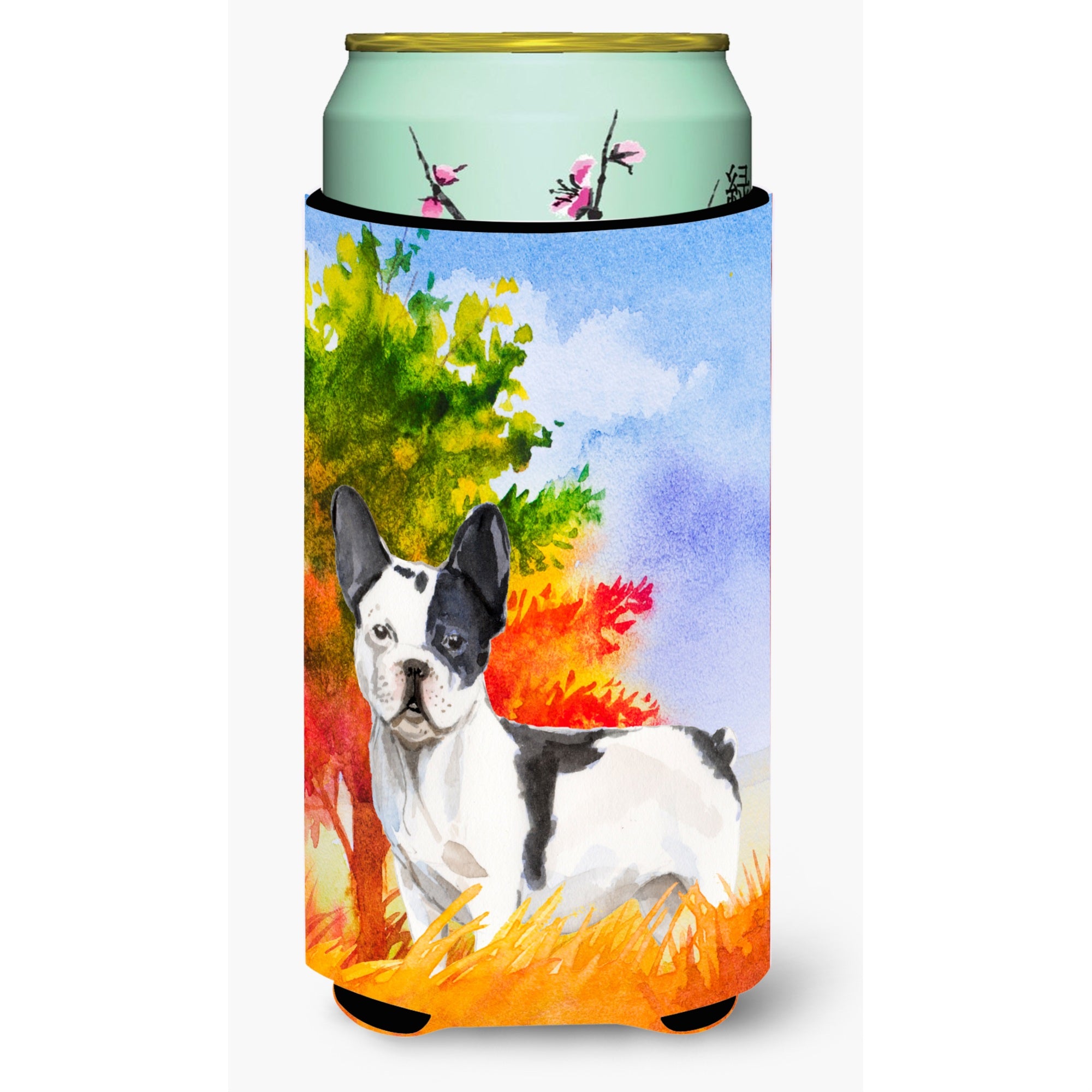 Caroline'S Treasures Ck1956Tbc Fall French Bulldog Tall Boy Insulator Hugger Cold-Beverage-Koozies, Multicolor