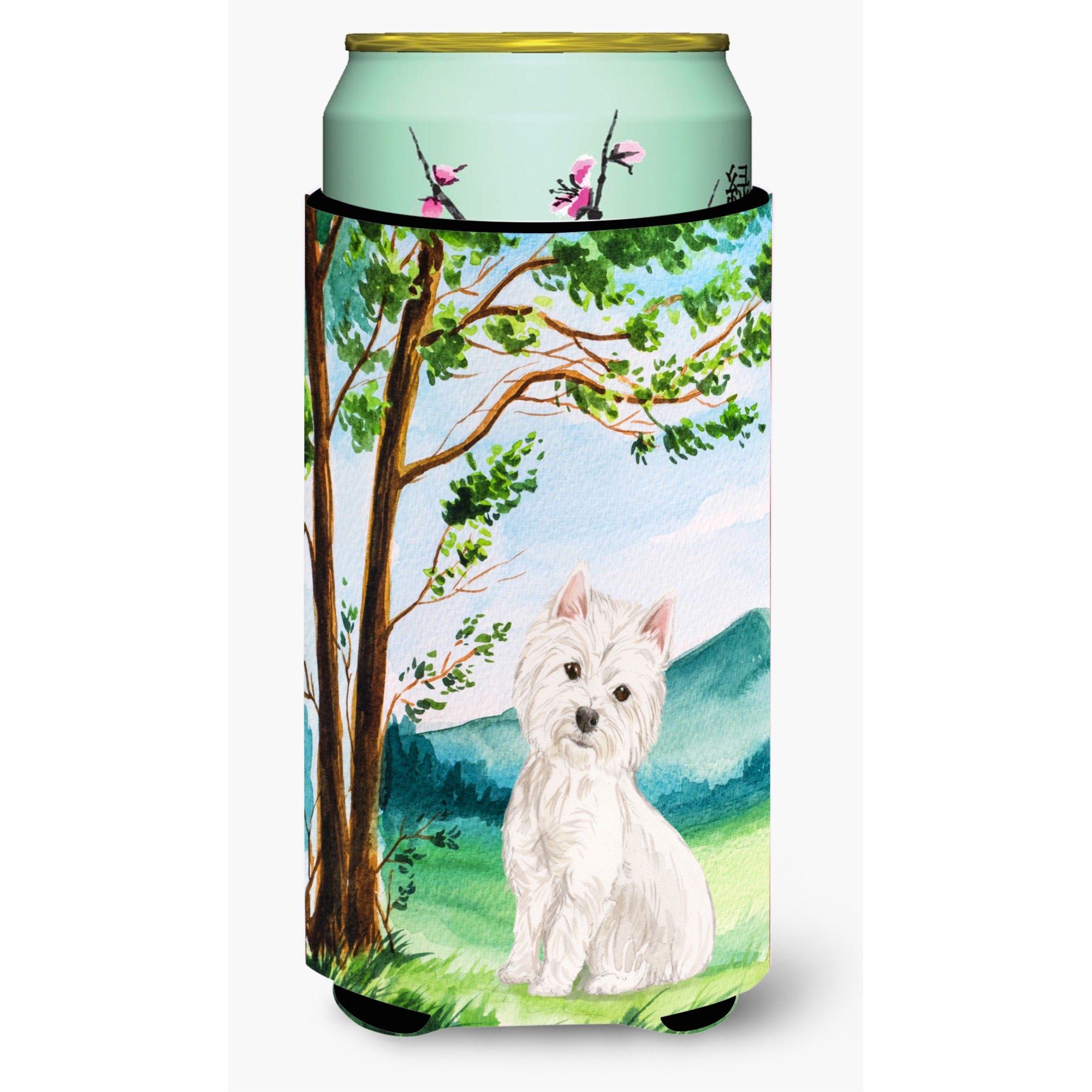 Caroline'S Treasures Ck2000Tbc Under The Tree Westie Tall Boy Hugger Cold-Beverage-Koozies, Multicolor