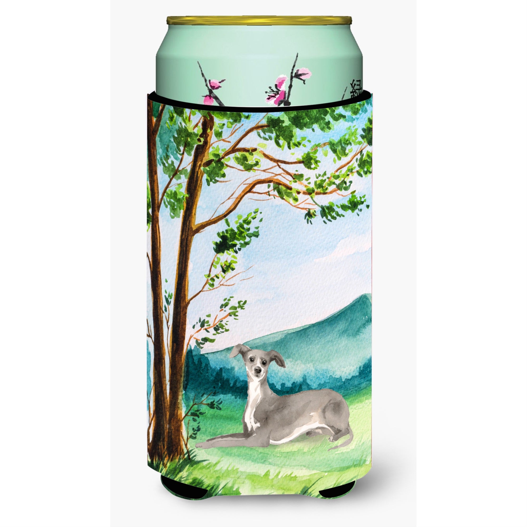 Caroline'S Treasures Ck2009Tbc Under The Tree Italian Greyhound Tall Boy Hugger Cold-Beverage-Koozies, Multicolor