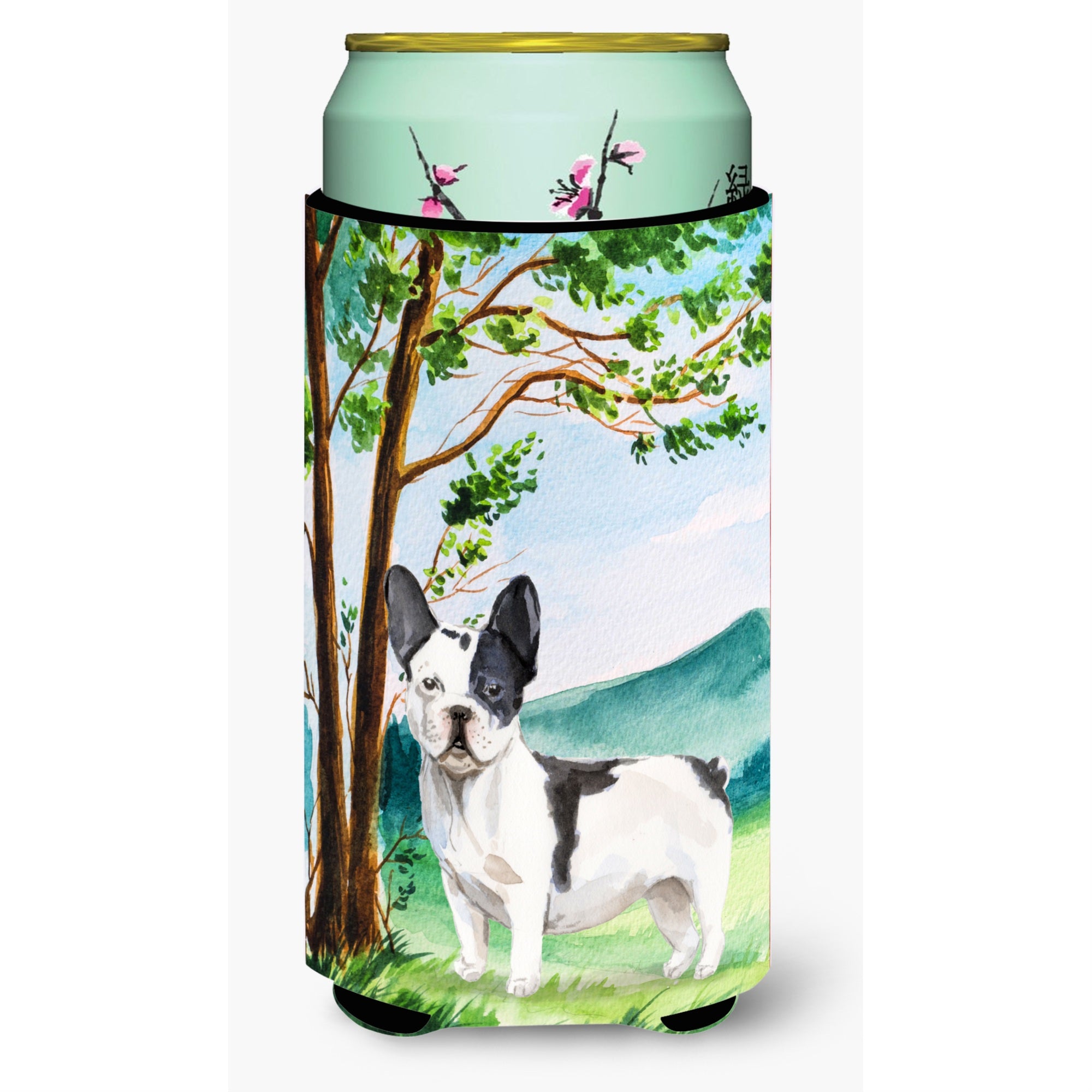 Caroline'S Treasures Ck2026Tbc Under The Tree French Bulldog Tall Boy Hugger Cold-Beverage-Koozies, Multicolor