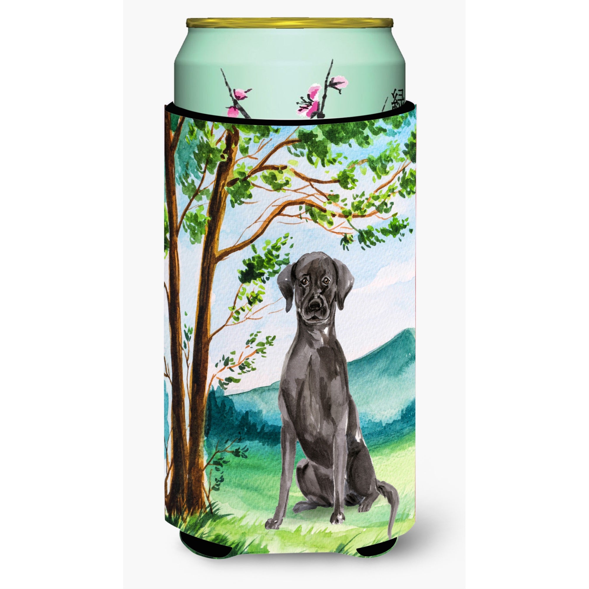 Caroline'S Treasures Ck2027Tbc Under The Tree Black Labrador Tall Boy Hugger Cold-Beverage-Koozies, Multicolor