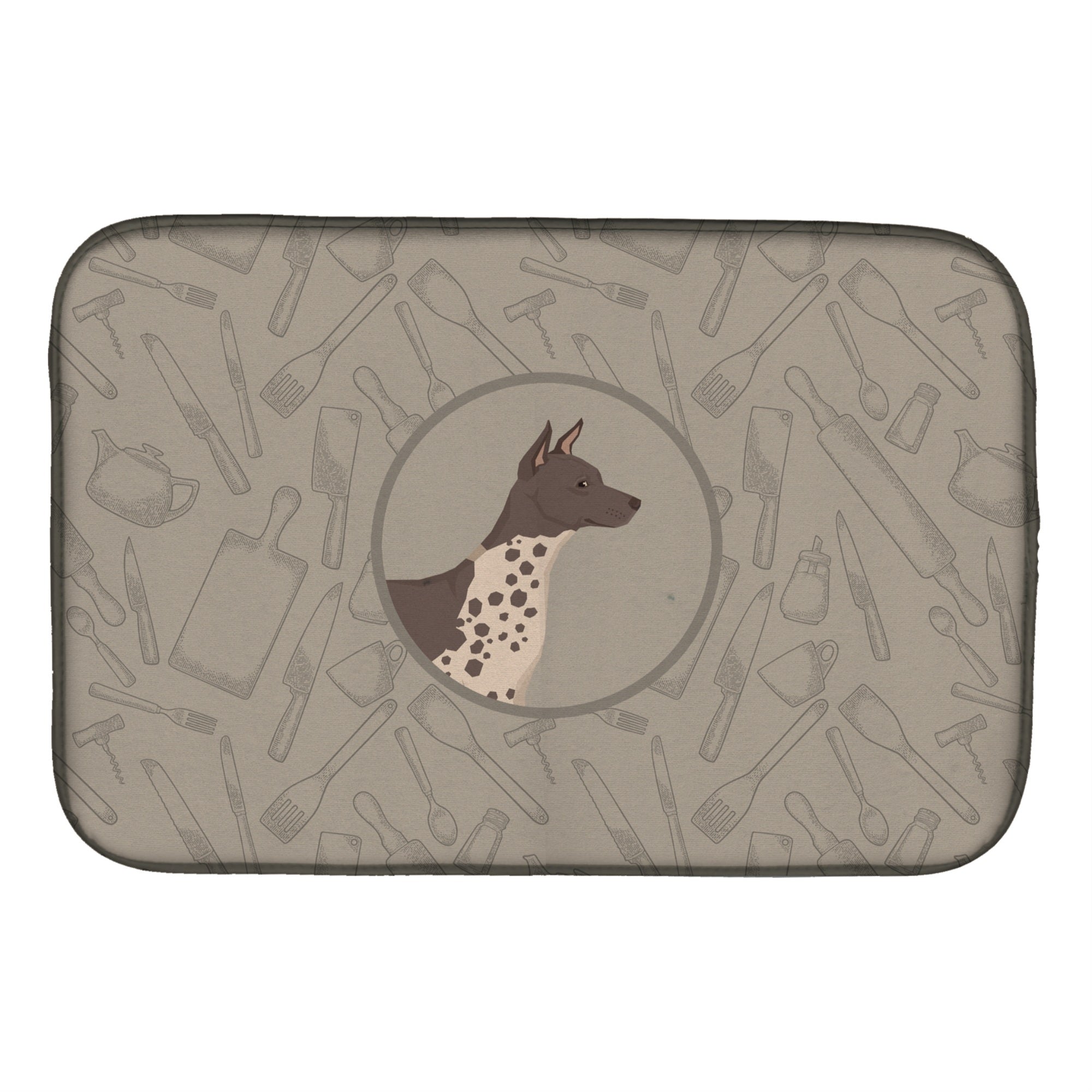 Caroline'S Treasures Ck2161Ddm American Hairless Terrier Kitchen Dish-Drying-Mats, 14X21, Multicolor