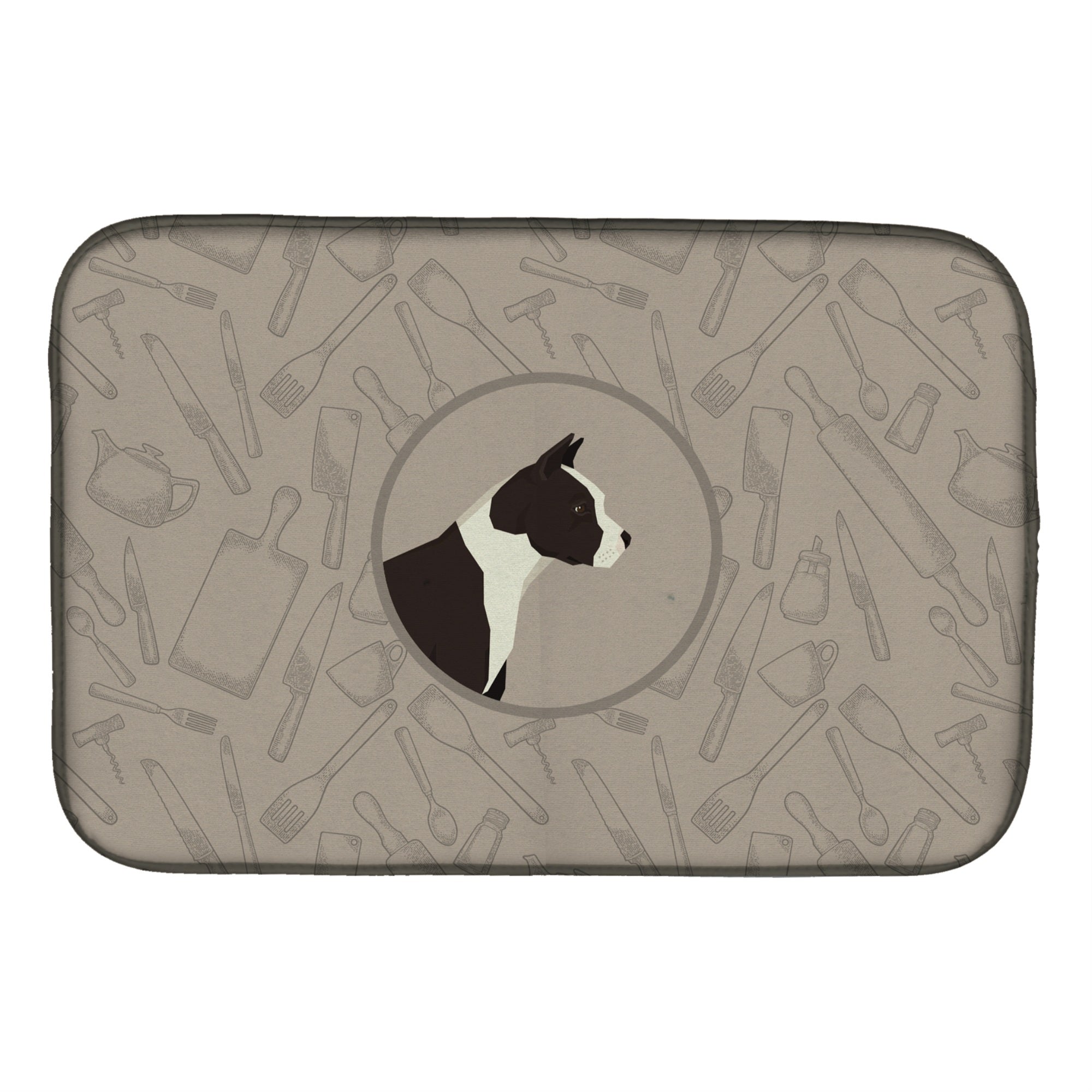 Caroline'S Treasures Ck2162Ddm American Staffordshire Terrier Dish-Drying-Mats, 14X21, Multicolor