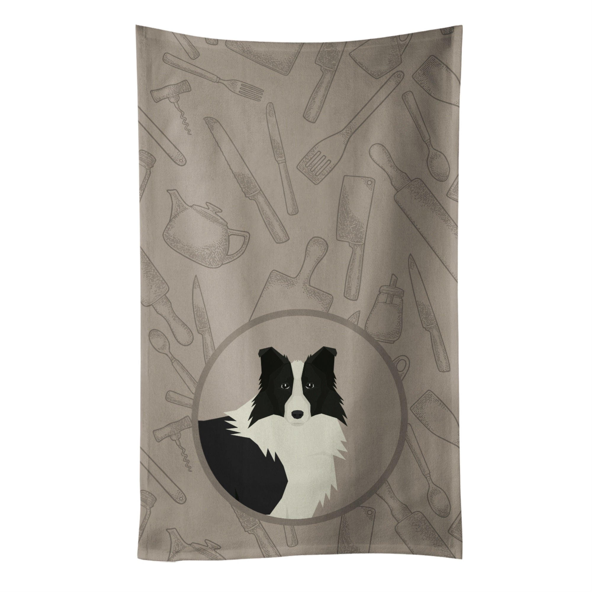 Caroline'S Treasures Ck2169Ktwl Border Collie In The Kitchen Kitchen Towel