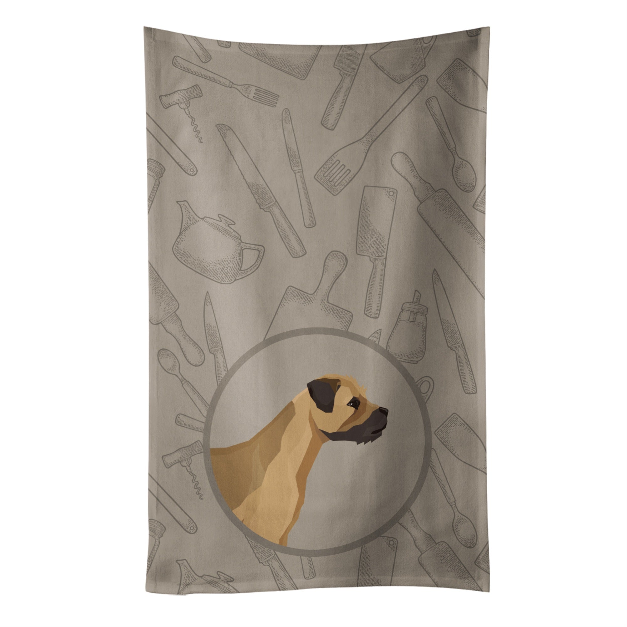 Caroline'S Treasures Ck2170Ktwl Border Terrier In The Kitchen Kitchen Towel
