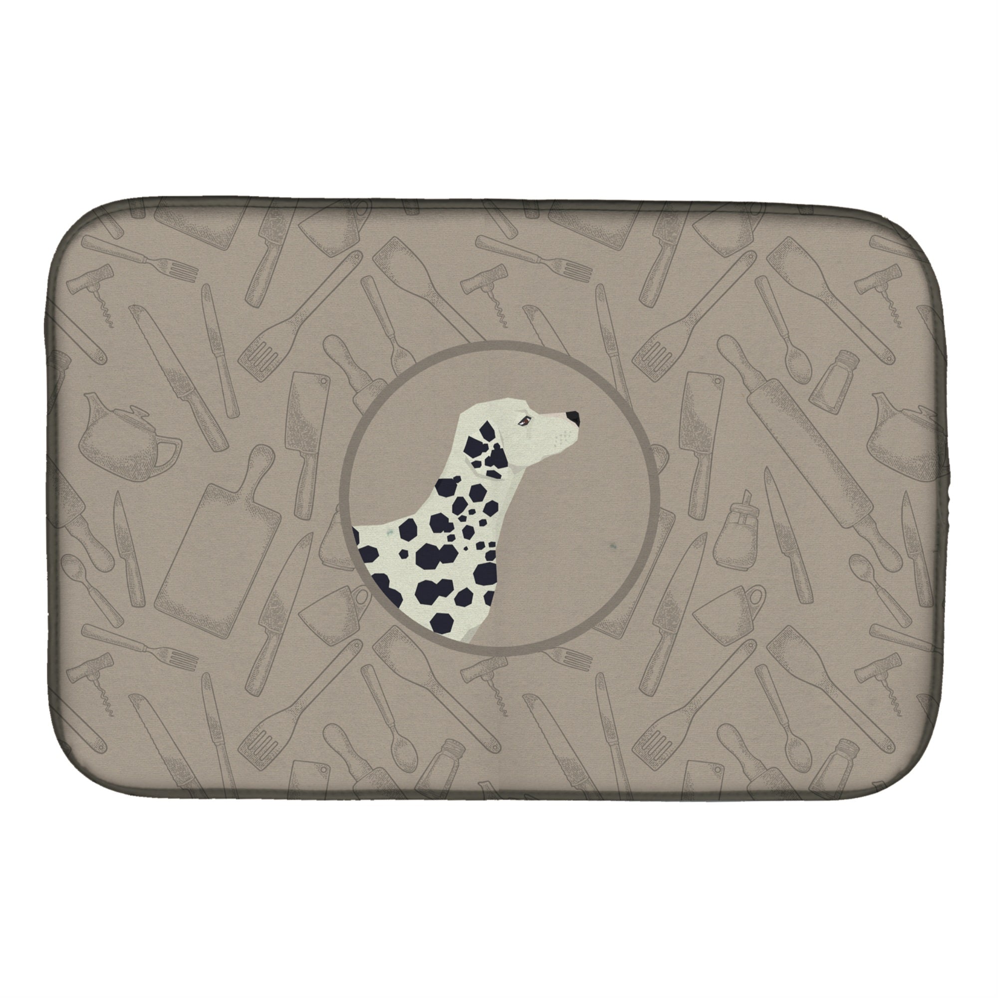 Caroline'S Treasures Ck2181Ddm Dalmatian In The Kitchen Dish-Drying-Mats, 14X21, Multicolor