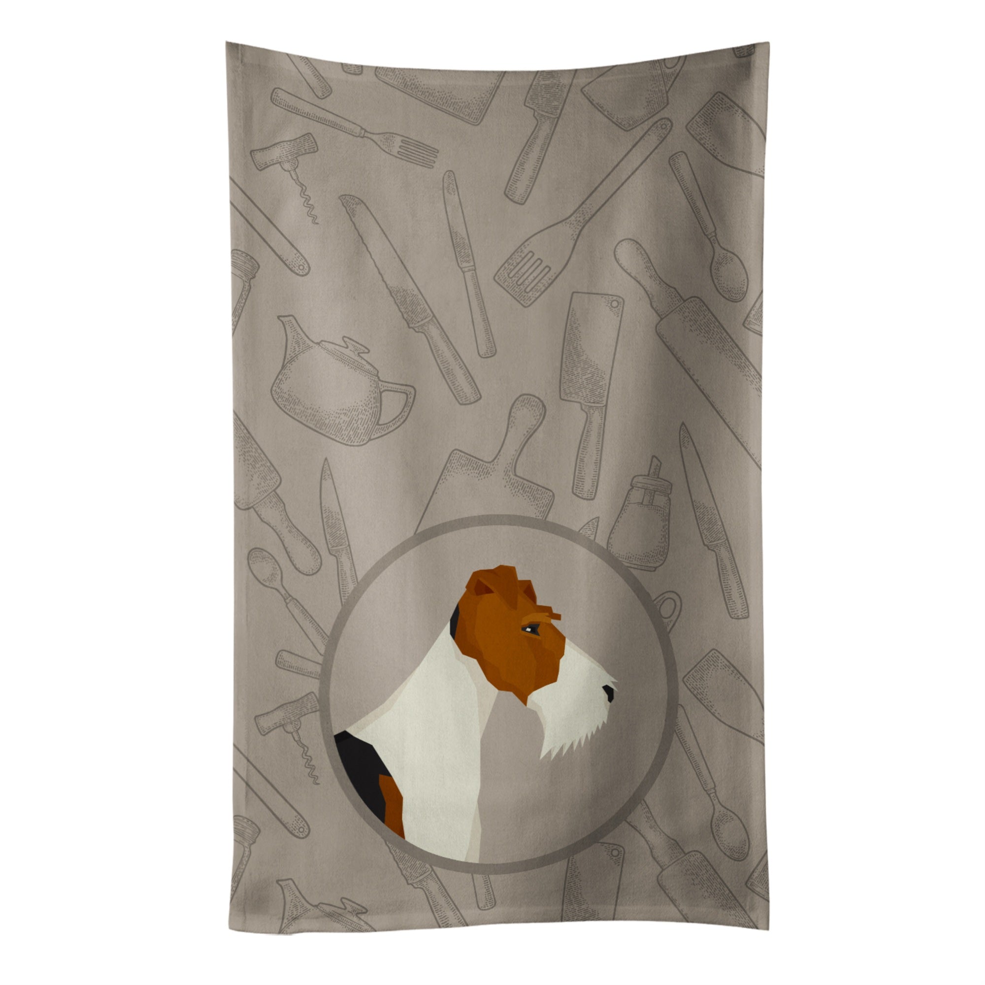 Caroline'S Treasures Ck2185Ktwl Fox Terrier In The Kitchen Kitchen Towel