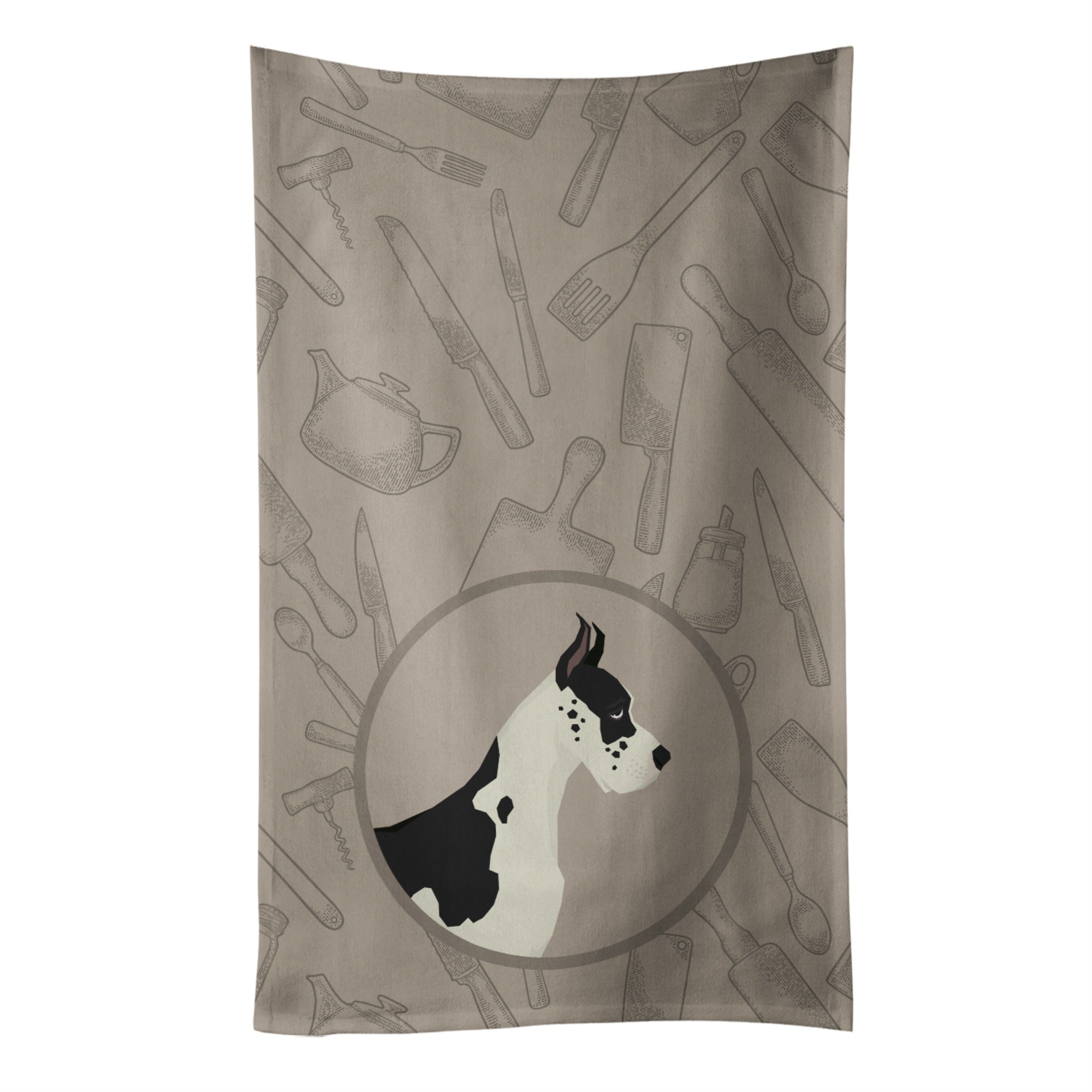 Caroline'S Treasures Ck2189Ktwl Great Dane In The Kitchen Kitchen Towel