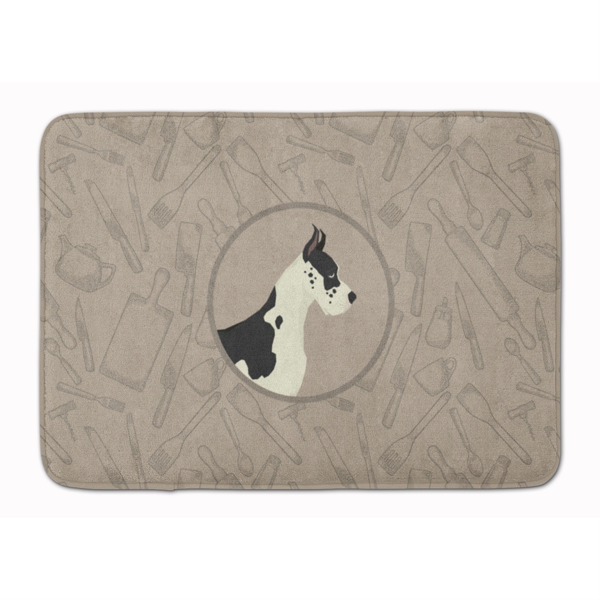 Caroline'S Treasures Dane In The Kitchen Machine Washable Memory Foam Mat Doormats, Multicolor