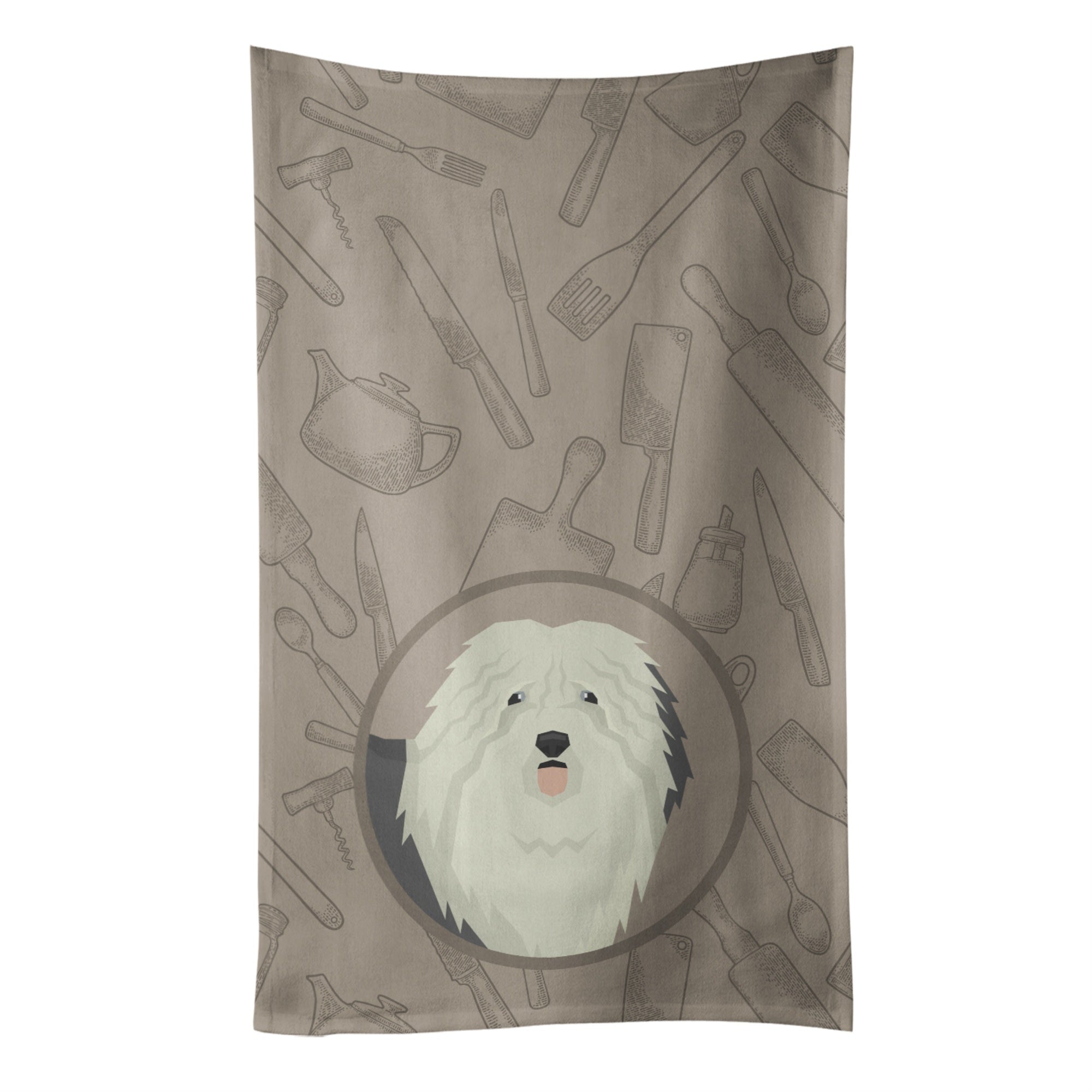 Caroline'S Treasures Ck2199Ktwl Old English Sheepdog In The Kitchen Kitchen Towel