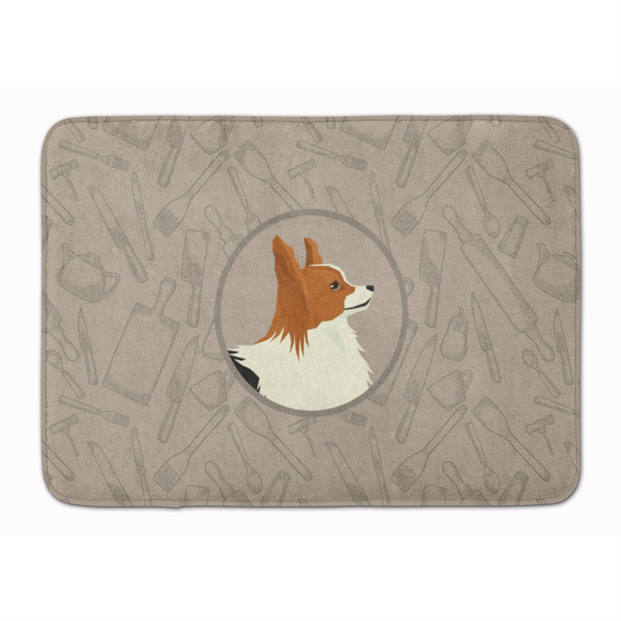 Caroline'S Treasures Papillon In The Kitchen Machine Washable Memory Foam Mat Doormats, Multicolor