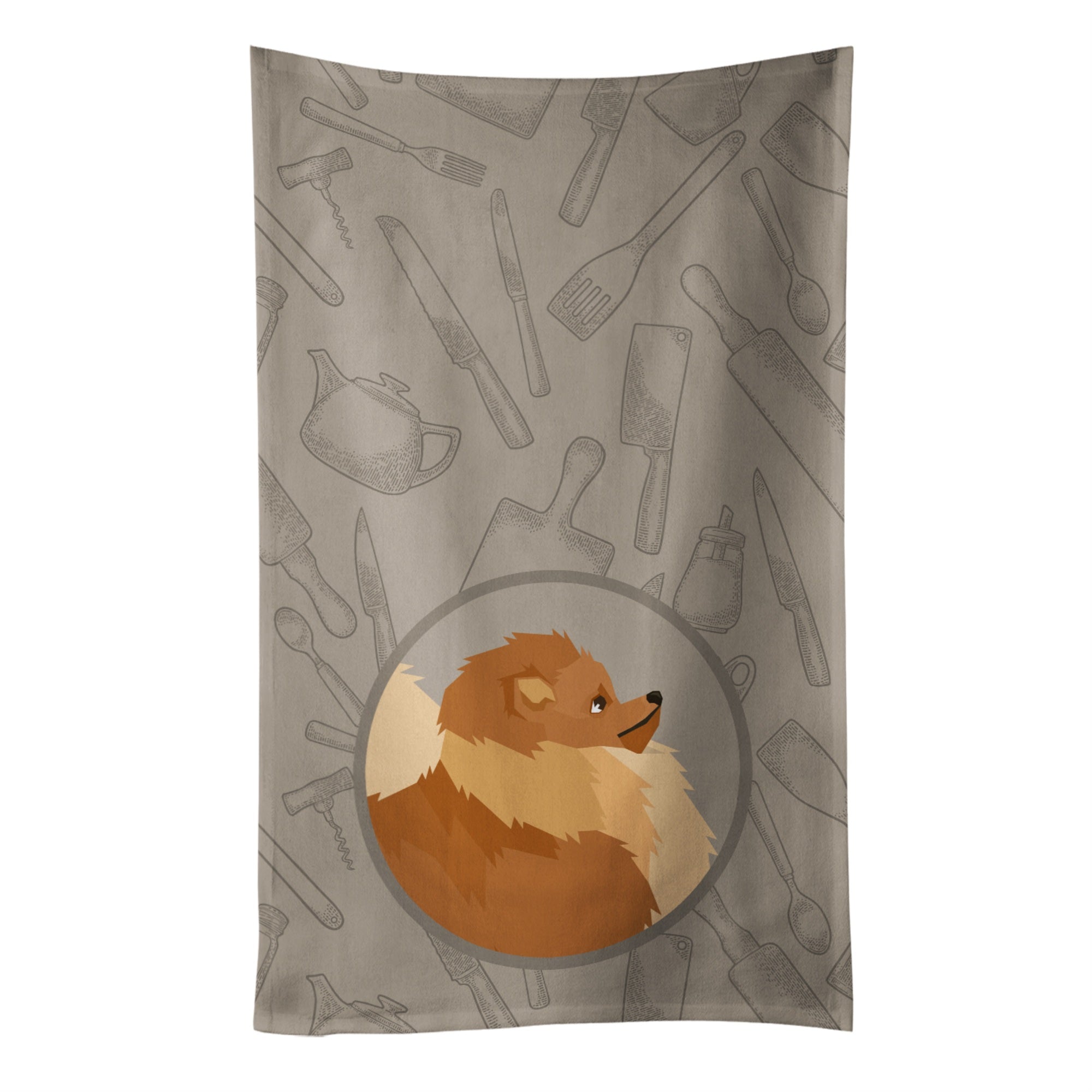 Caroline'S Treasures Ck2202Ktwl Pomeranian In The Kitchen Kitchen Towel