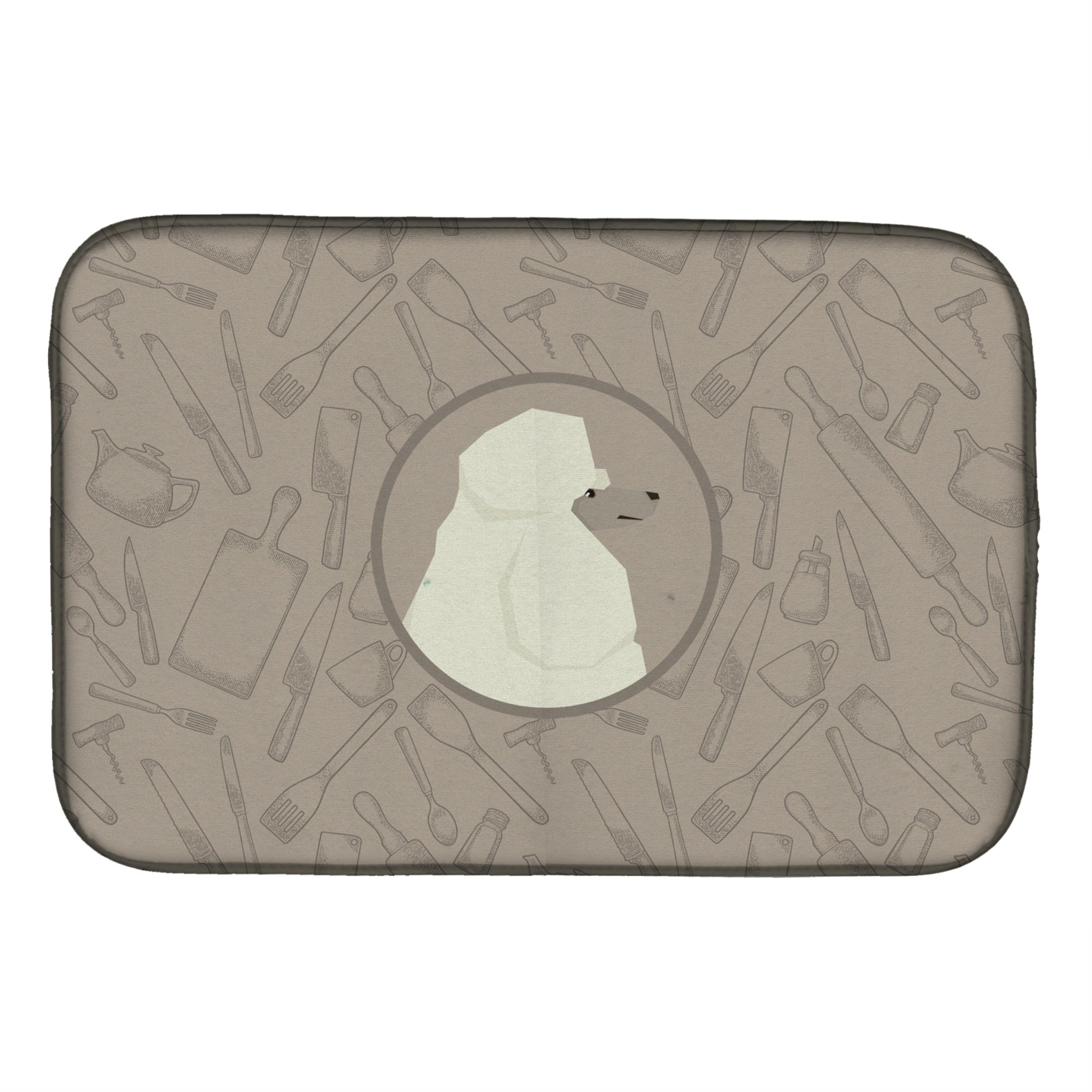 Caroline'S Treasures Ck2203Ddm Poodle In The Kitchen Dish-Drying-Mats, 14X21, Multicolor