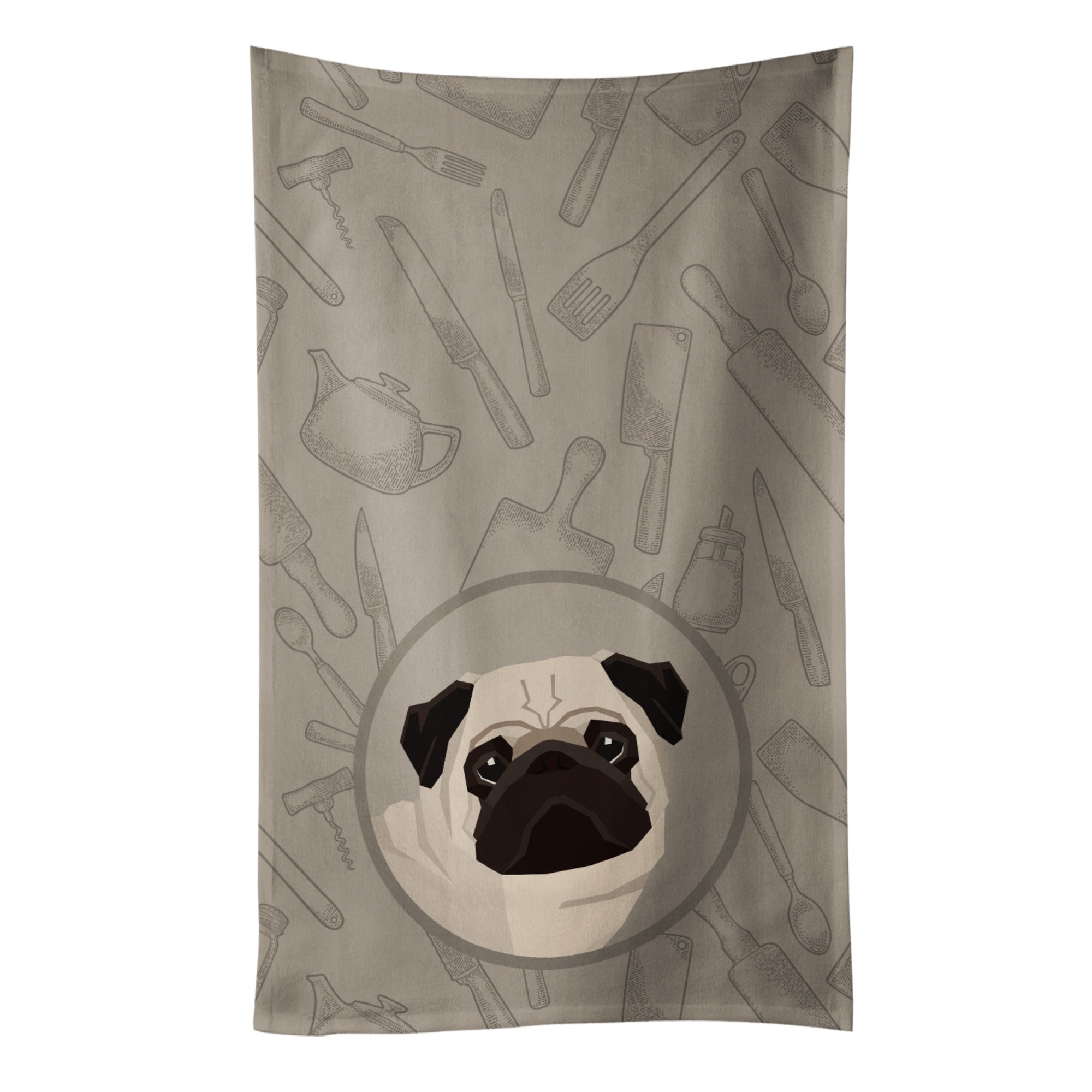 Caroline'S Treasures Ck2204Ktwl Pug In The Kitchen Kitchen Towel