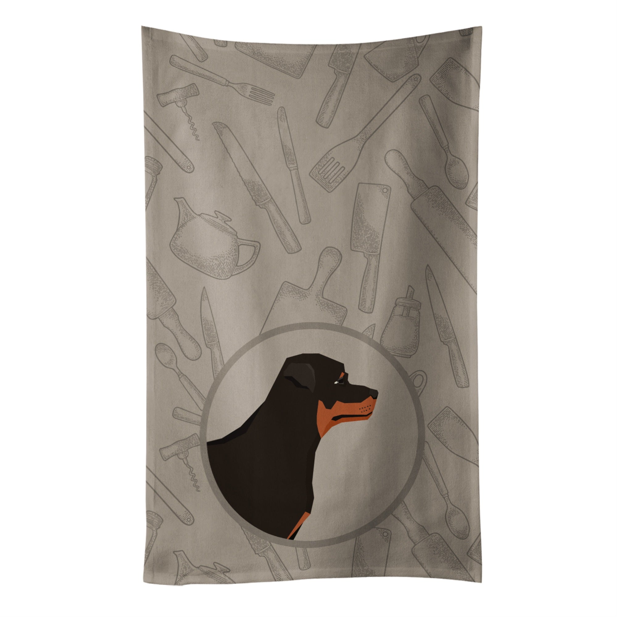 Caroline'S Treasures Ck2205Ktwl Rottweiler In The Kitchen Kitchen Towel