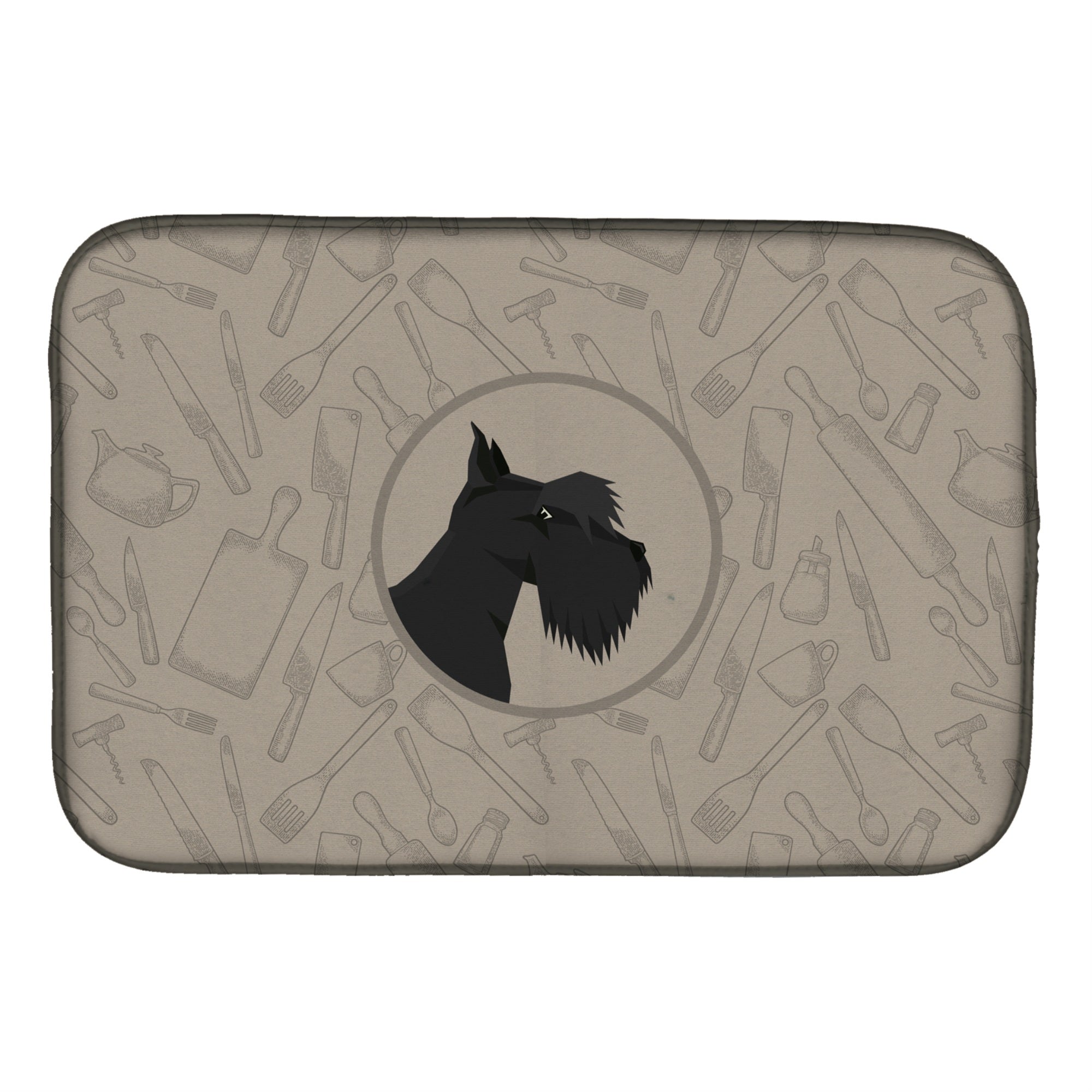 Caroline'S Treasures Ck2207Ddm Scottish Terrier In The Kitchen Dish-Drying-Mats, 14X21, Multicolor