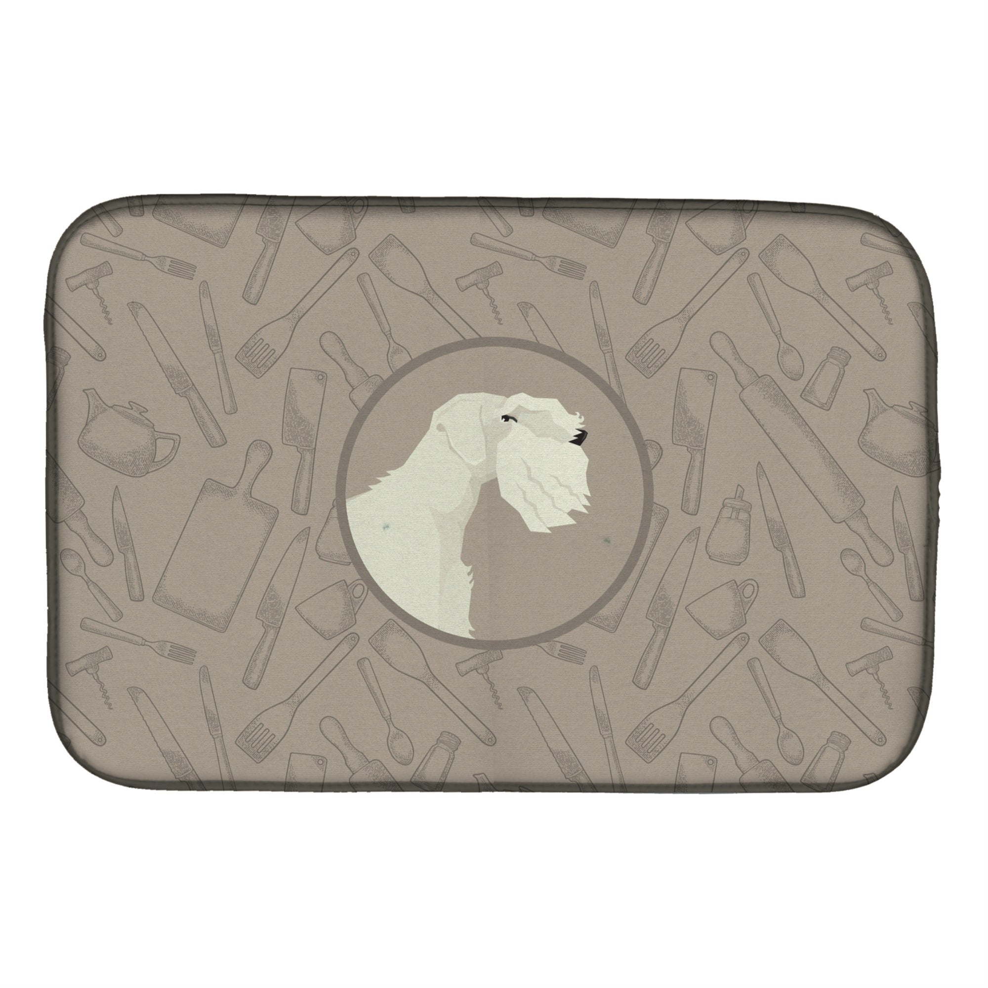 Caroline'S Treasures Ck2208Ddm Sealyham Terrier In The Kitchen Dish-Drying-Mats, 14X21, Multicolor