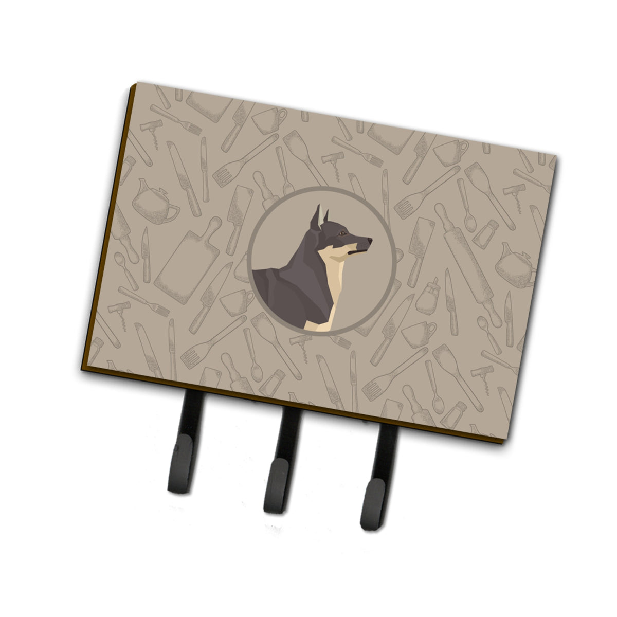 Caroline'S Treasures Swedish Vallhund In The Kitchen Leash Or Key Holder Hooks, Multicolor
