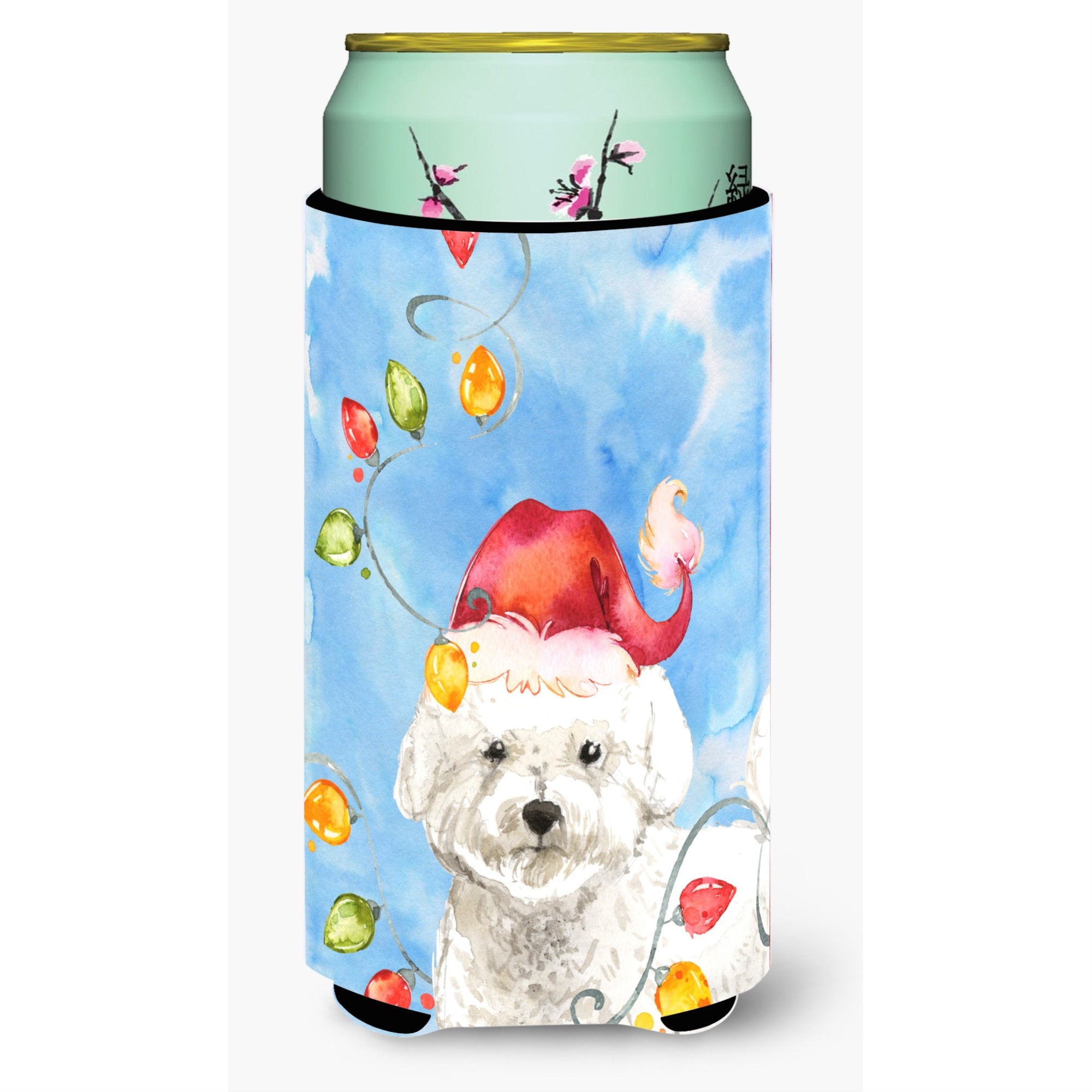 Caroline'S Treasures Ck2472Tbc Christmas Lights Bichon Frise Tall Boy Hugger Cold-Beverage-Koozies, Multicolor