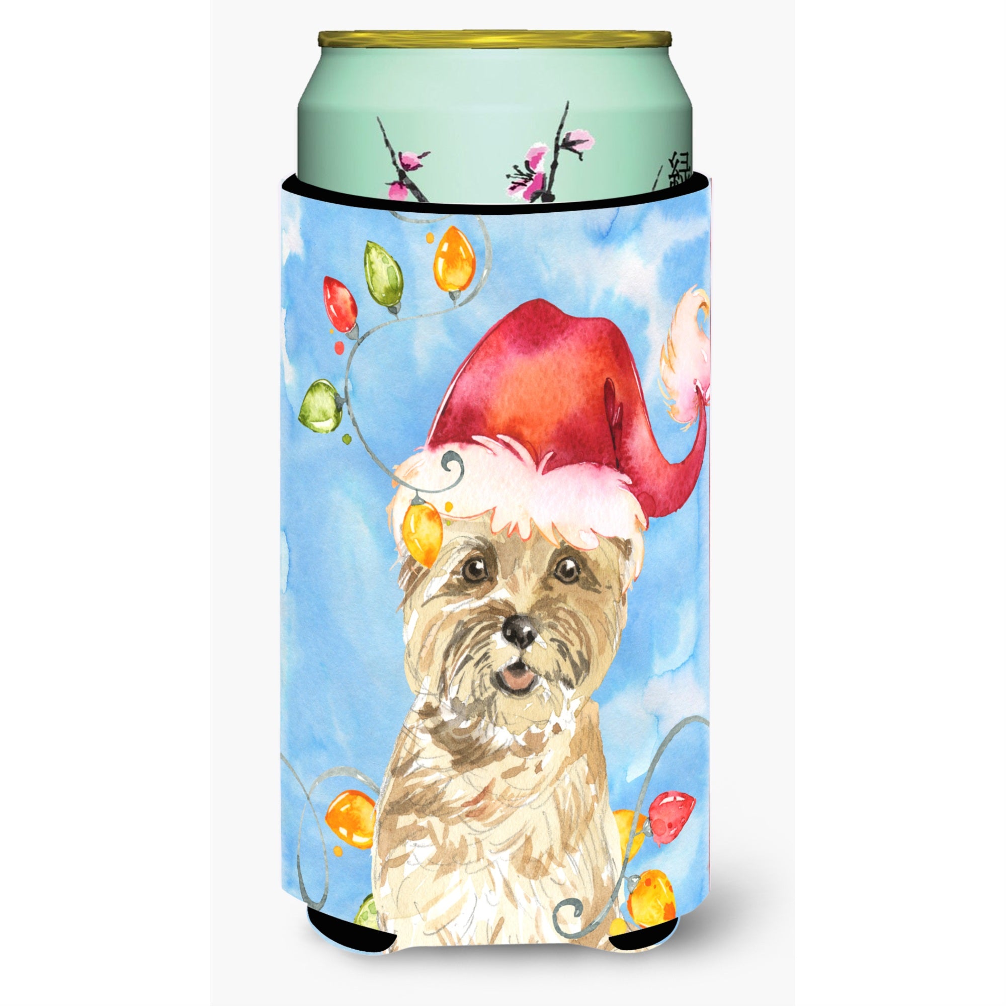Caroline'S Treasures Ck2474Tbc Christmas Lights Cairn Terrier Tall Boy Hugger Cold-Beverage-Koozies, Multicolor