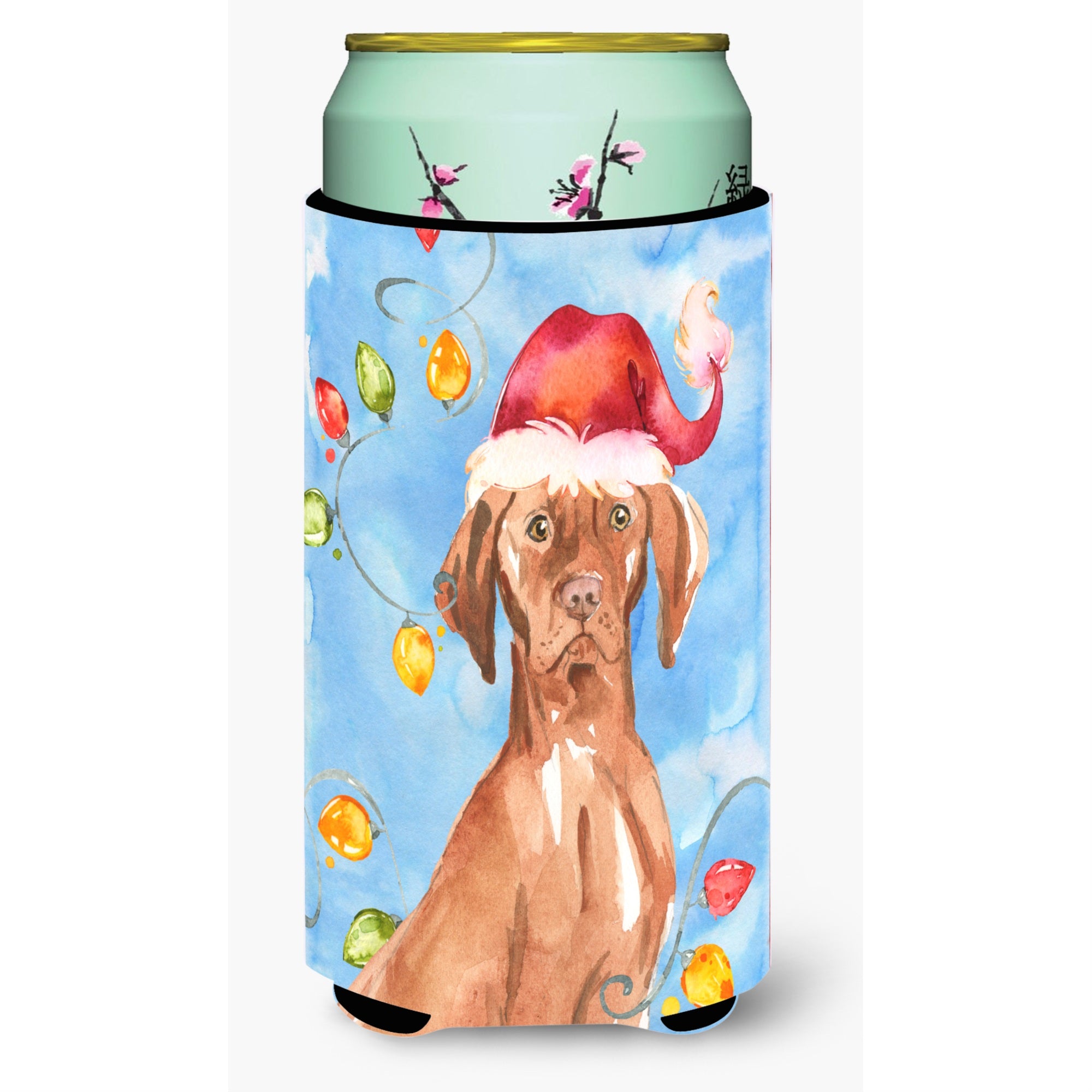 Caroline'S Treasures Ck2480Tbc Christmas Lights Vizsla Tall Boy Hugger Cold-Beverage-Koozies, Multicolor