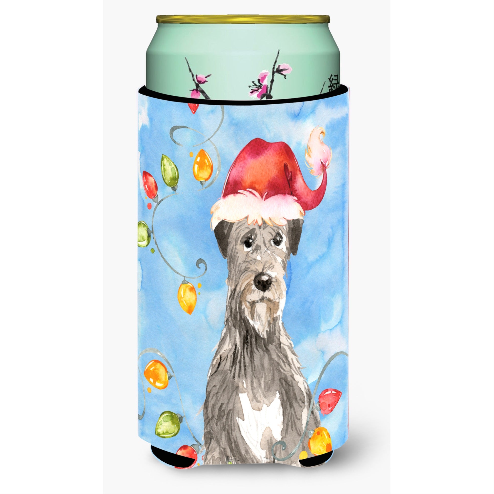 Caroline'S Treasures Ck2481Tbc Christmas Lights Irish Wolfhound Tall Boy Hugger Cold-Beverage-Koozies, Multicolor