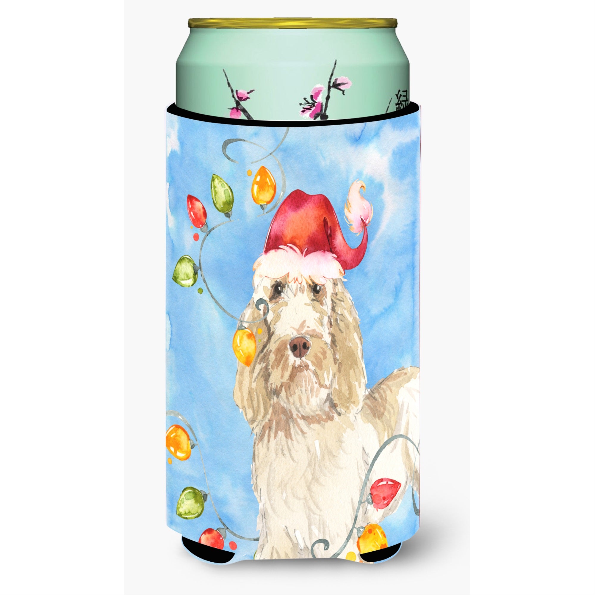 Caroline'S Treasures Ck2496Tbc Christmas Lights Spinone Italiano Tall Boy Hugger Cold-Beverage-Koozies, Multicolor