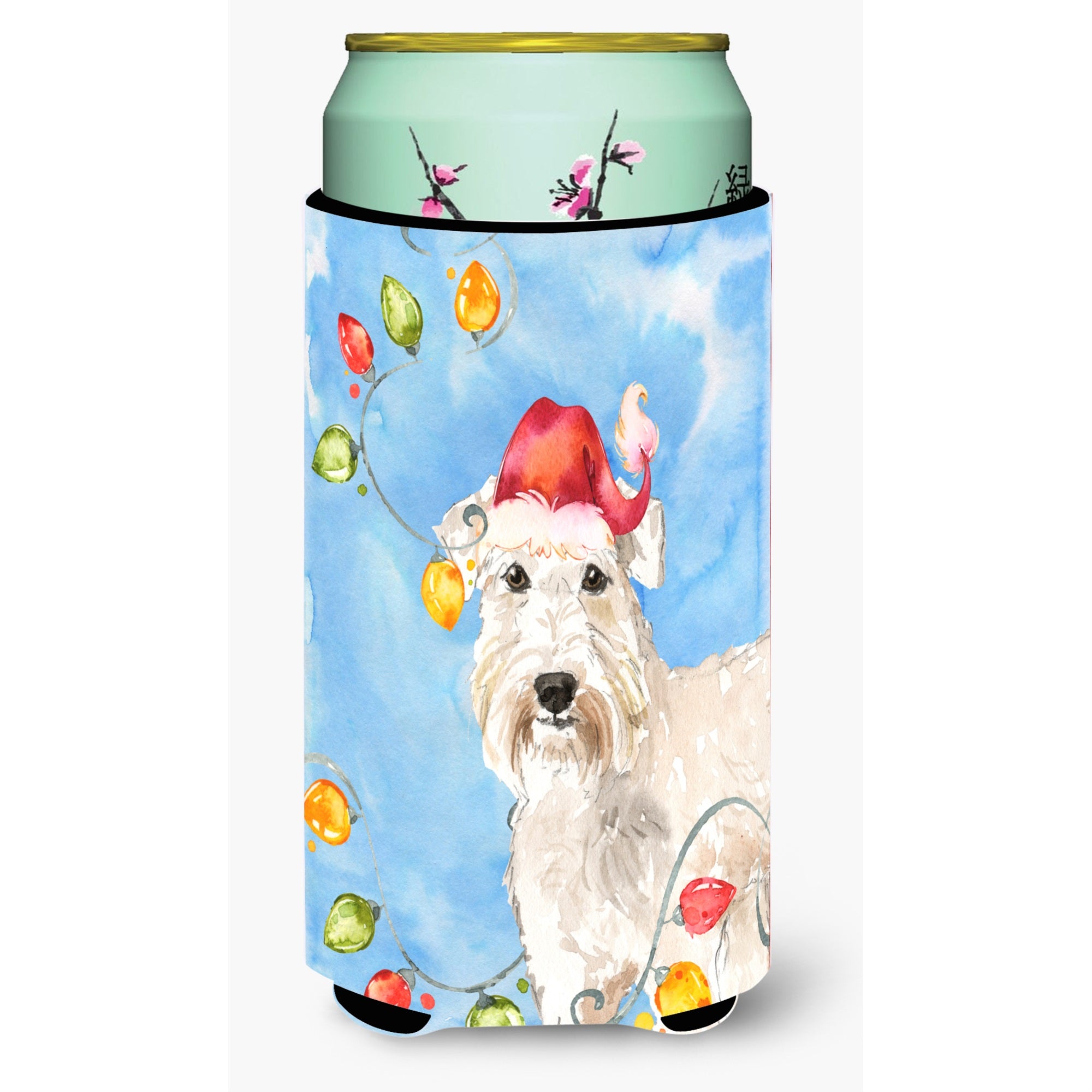 Caroline'S Treasures Ck2499Tbc Christmas Lights Wheaten Terrier Tall Boy Hugger Cold-Beverage-Koozies, Multicolor