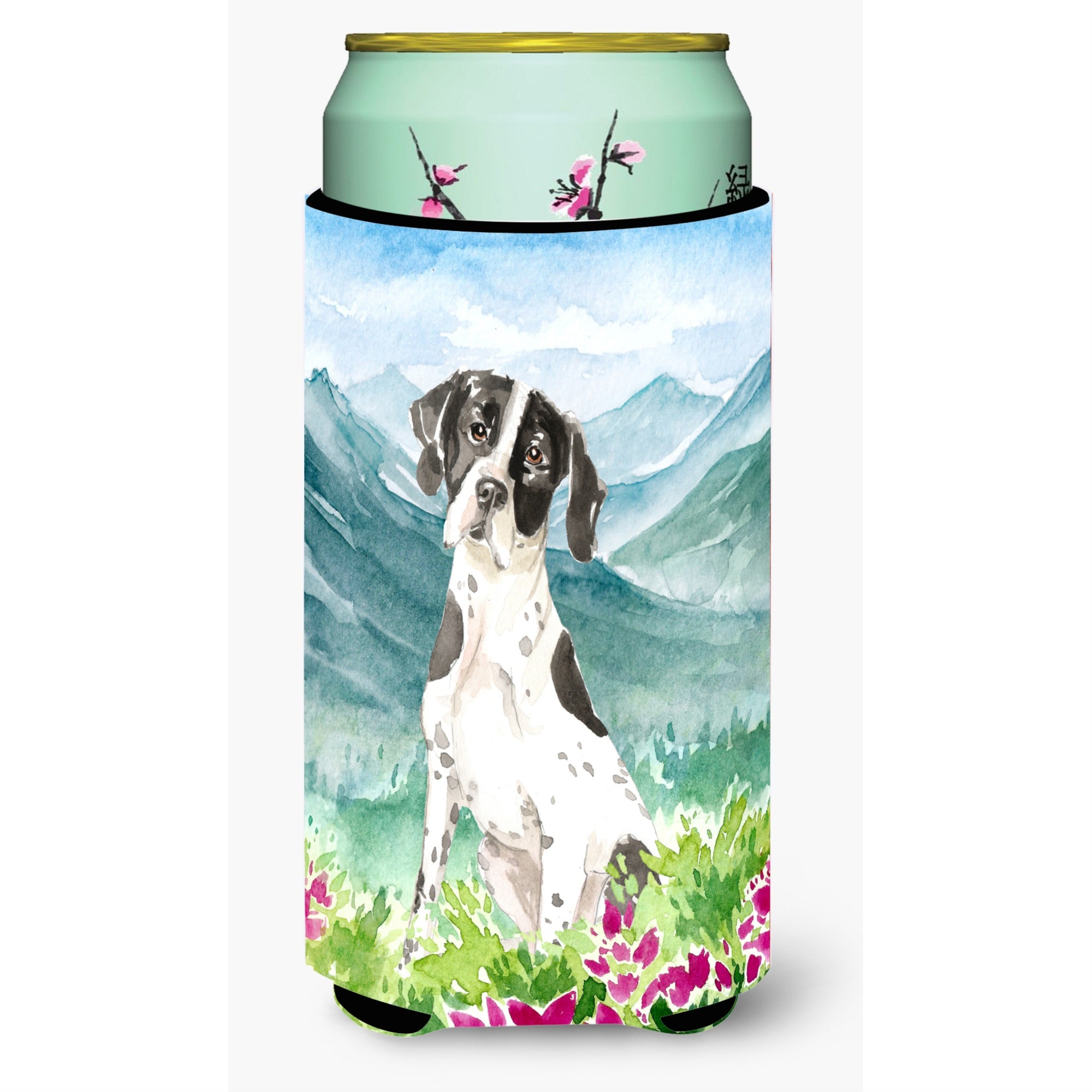 Caroline'S Treasures Ck2538Tbc Mountain Flowers English Pointer Tall Boy Hugger Cold-Beverage-Koozies, Multicolor