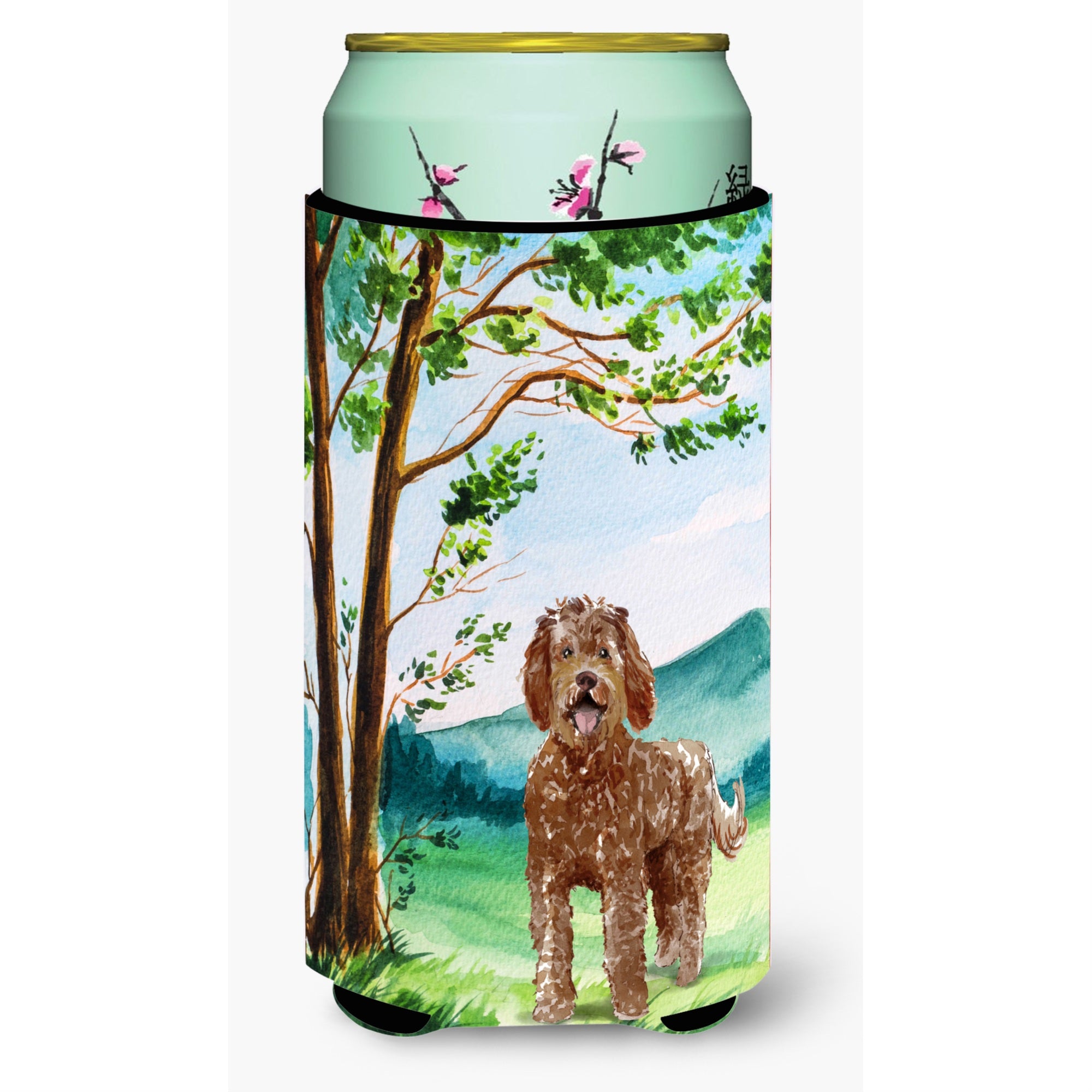 Caroline'S Treasures Ck2568Tbc Under The Tree Labradoodle Tall Boy Hugger Cold-Beverage-Koozies, Multicolor
