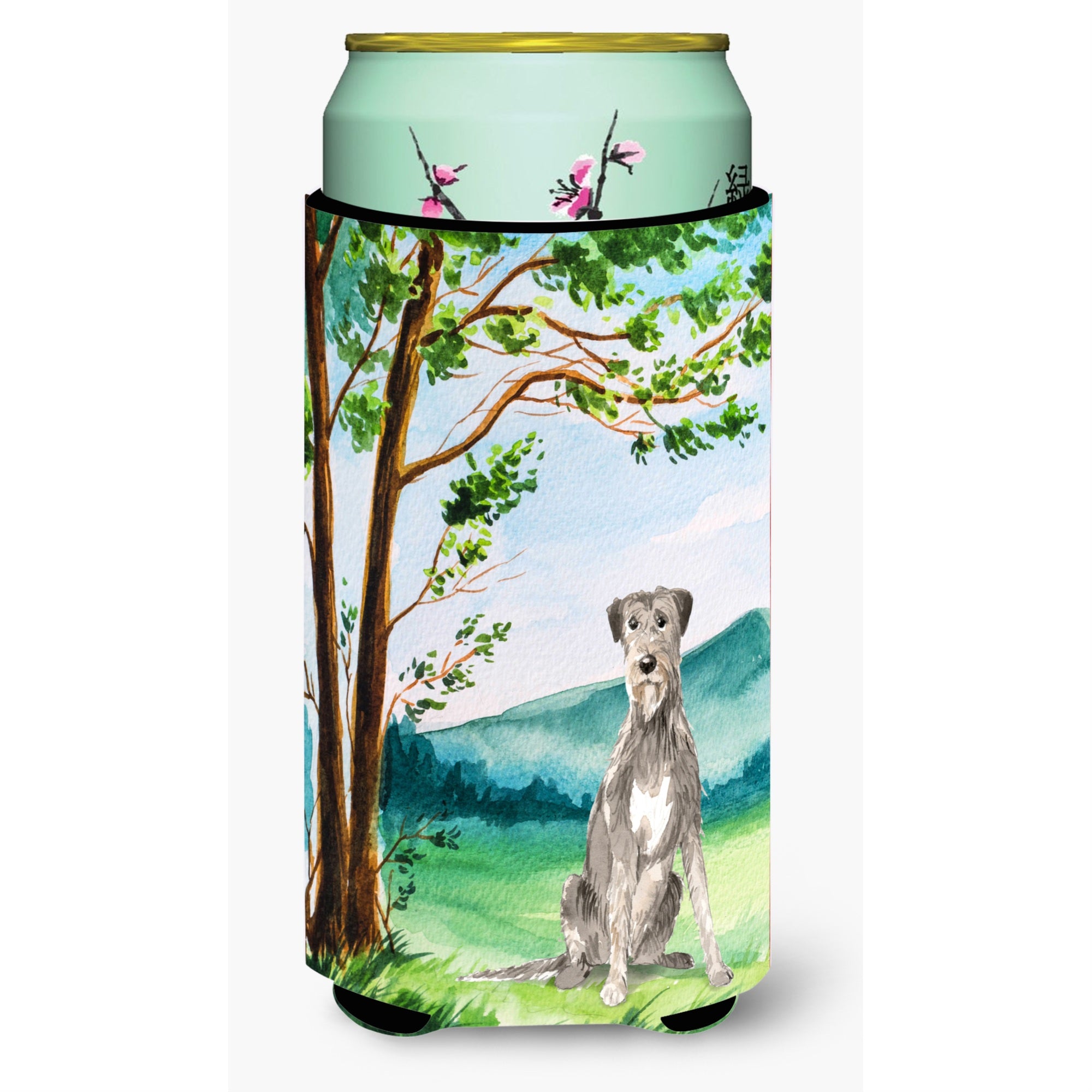 Caroline'S Treasures Ck2570Tbc Under The Tree Irish Wolfhound Tall Boy Hugger Cold-Beverage-Koozies, Multicolor