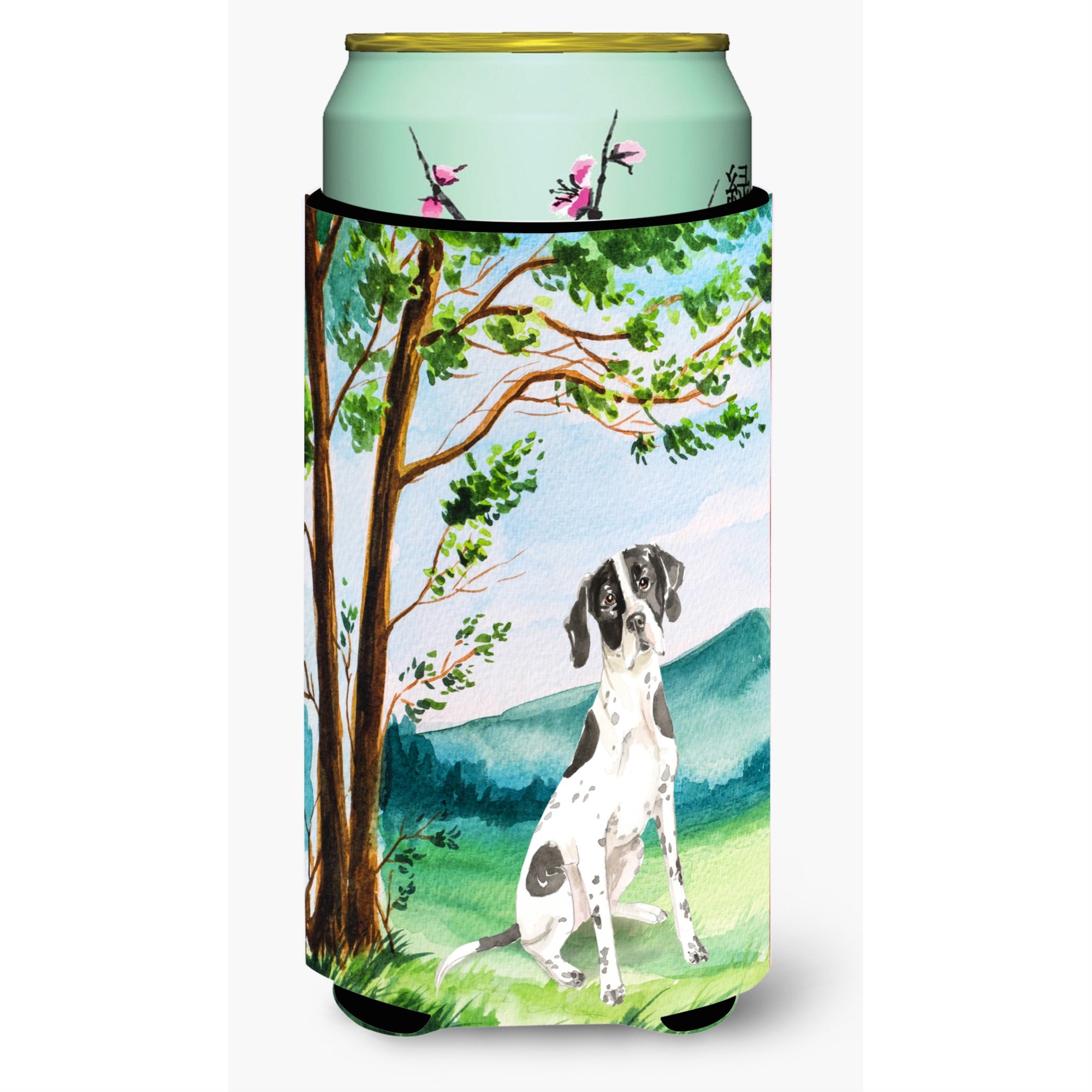 Caroline'S Treasures Ck2574Tbc Under The Tree English Pointer Tall Boy Hugger Cold-Beverage-Koozies, Multicolor