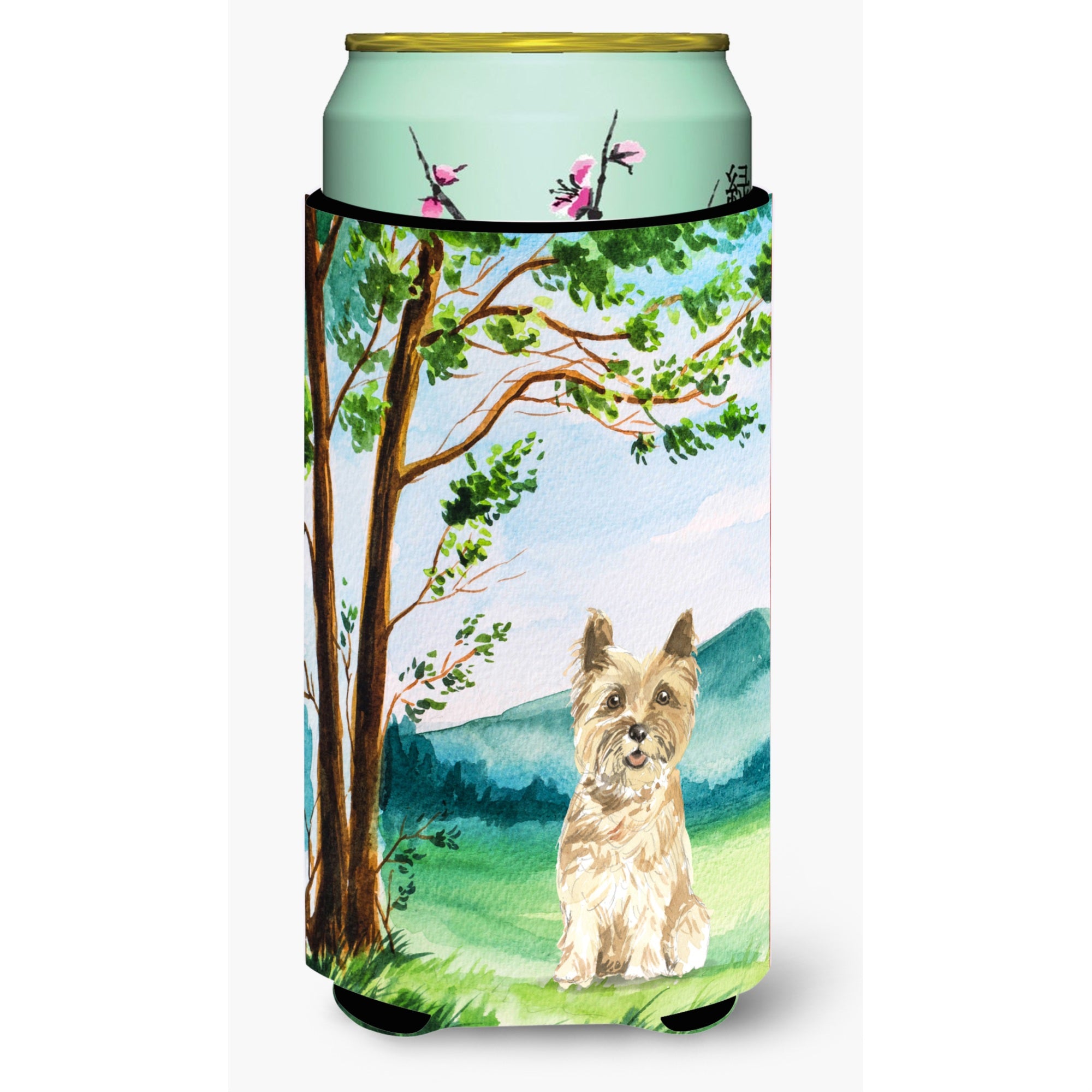 Caroline'S Treasures Ck2577Tbc Under The Tree Cairn Terrier Tall Boy Hugger Cold-Beverage-Koozies, Multicolor